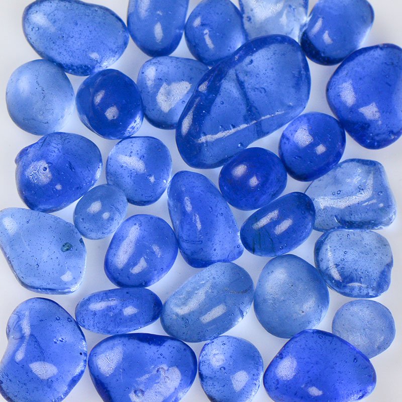 Azure Mist Jelly Bean Glass - Handmade Decorative Glass Art for Home Decor, Gift & Wedding Centerpiece | Perfect for Tabletop Display, Window Decor & Party Decorations