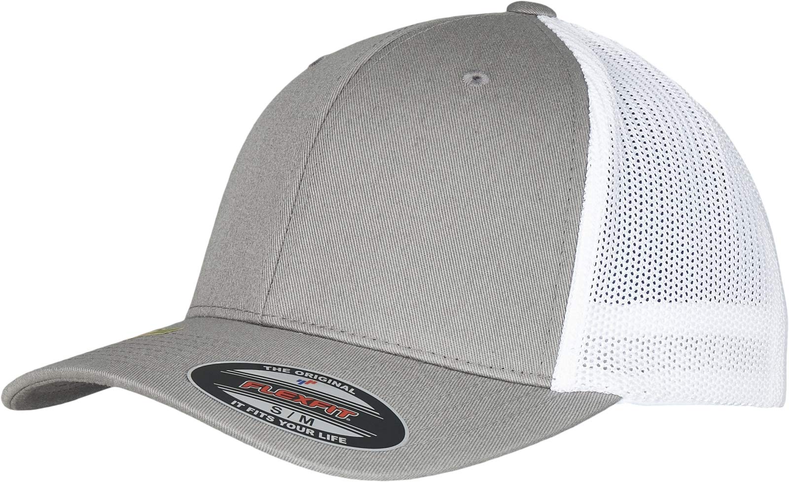 Flexfit Men's Trucker Recycled Mesh Cap - Adjustable Snapback Hat for Outdoor, Sports & Casual Wear