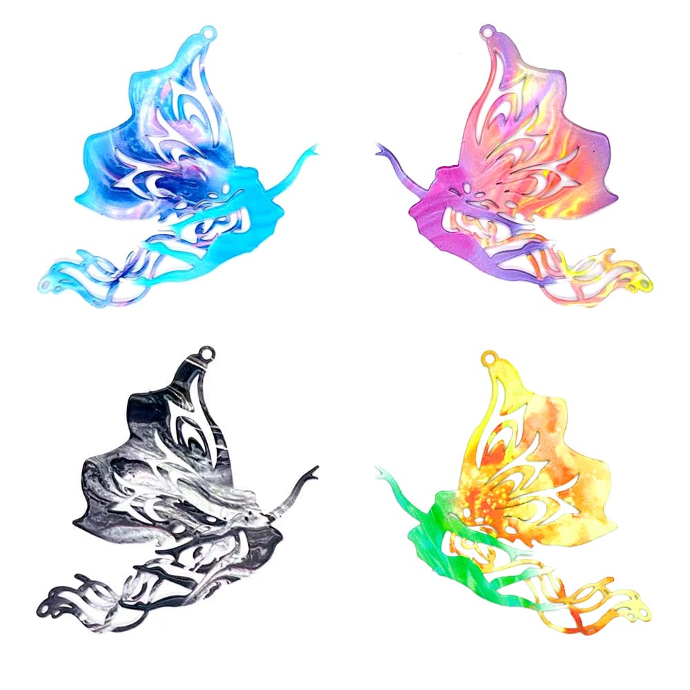 Colorful Hollow Filigree Butterfly Charms for DIY Jewelry Making - Pendants, Bookmarks, Scrapbook & Home Decorations - Perfect for Necklaces, Bracelets, Gift Packaging and Craft Projects