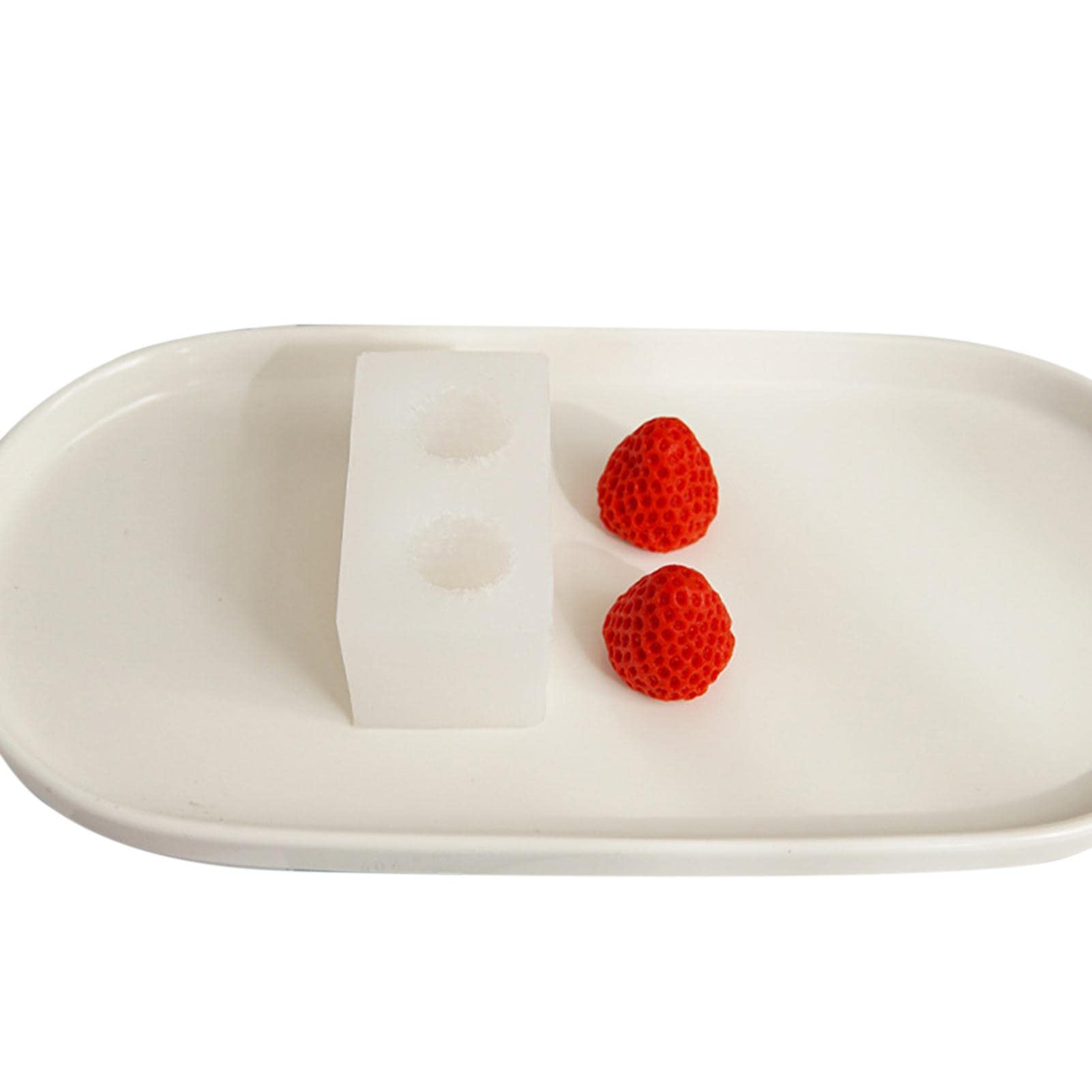 3D Strawberry Silicone Mold for Ice Cream, Soap & Candle Making - Easy Demould DIY Craft Kit - Perfect for Home Baking, Party Treats and Handmade Gifts
