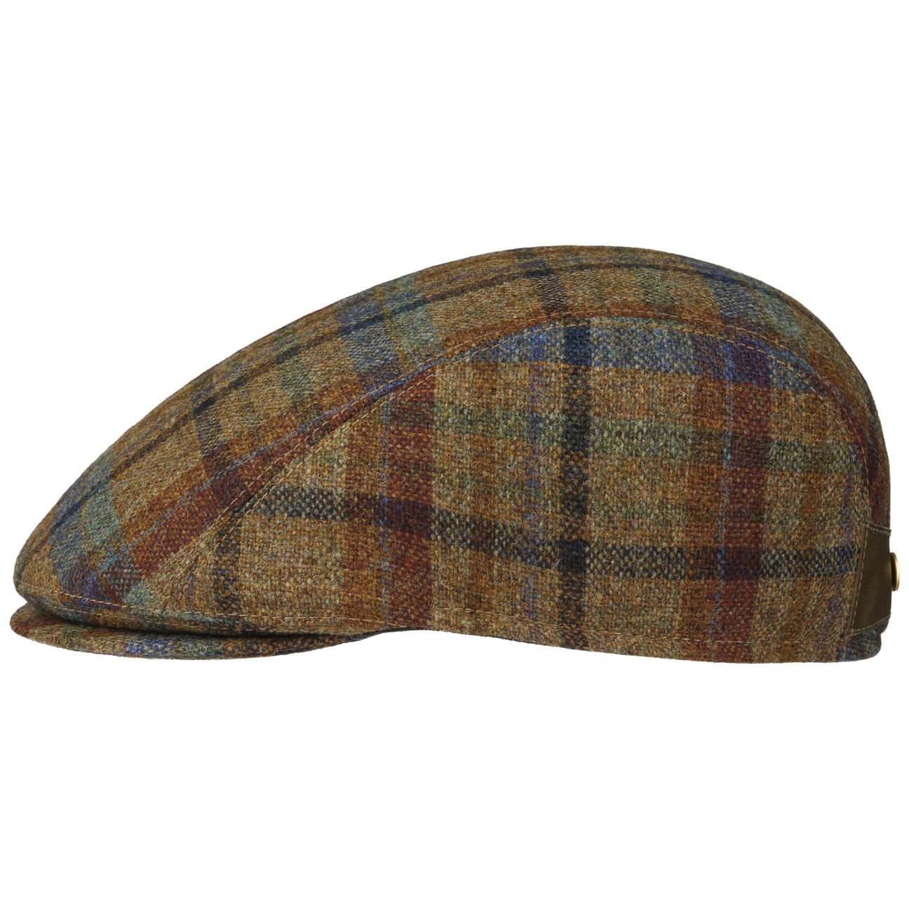 Lennart Check Shetland Flat Cap by Mayser - Classic Wool Men's Hat for Outdoor Activities & Casual Wear