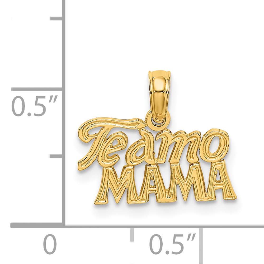 14K Yellow Gold Teamo Mama Charm Pendant - FJC Finejewelers - Perfect for Mother's Day Gifts, Birthday Presents & Special Occasions