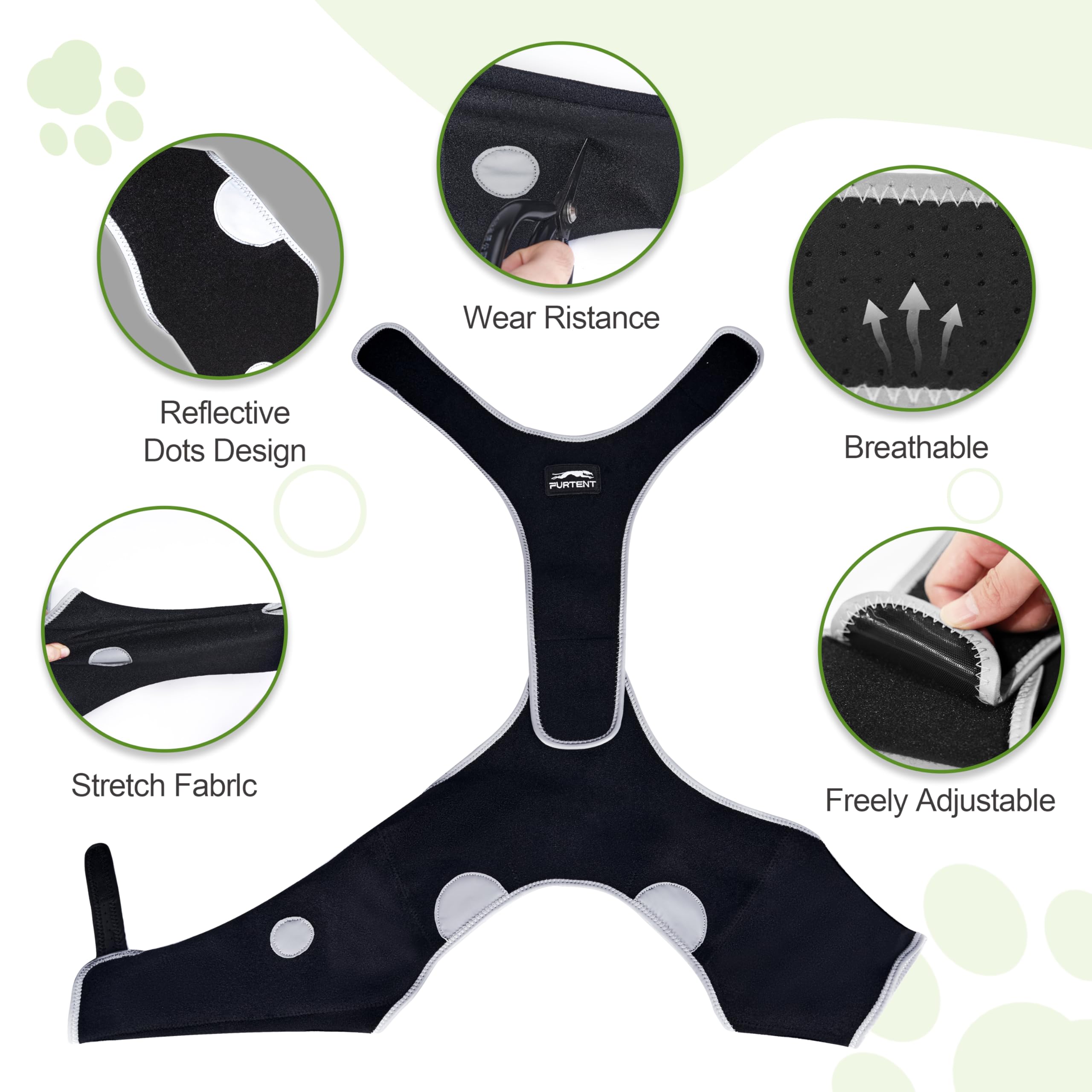 Rear Right Leg Dog Surgery Recovery Suit - Abrasion Resistant & Waterproof Pet Sleeve to Prevent Licking - Reflective Dog Pants Alternative to Cone Collar for Male & Female Dogs (XS) - Ideal for Post-Surgery Care, Wound Protection, and Comfortable Healing
