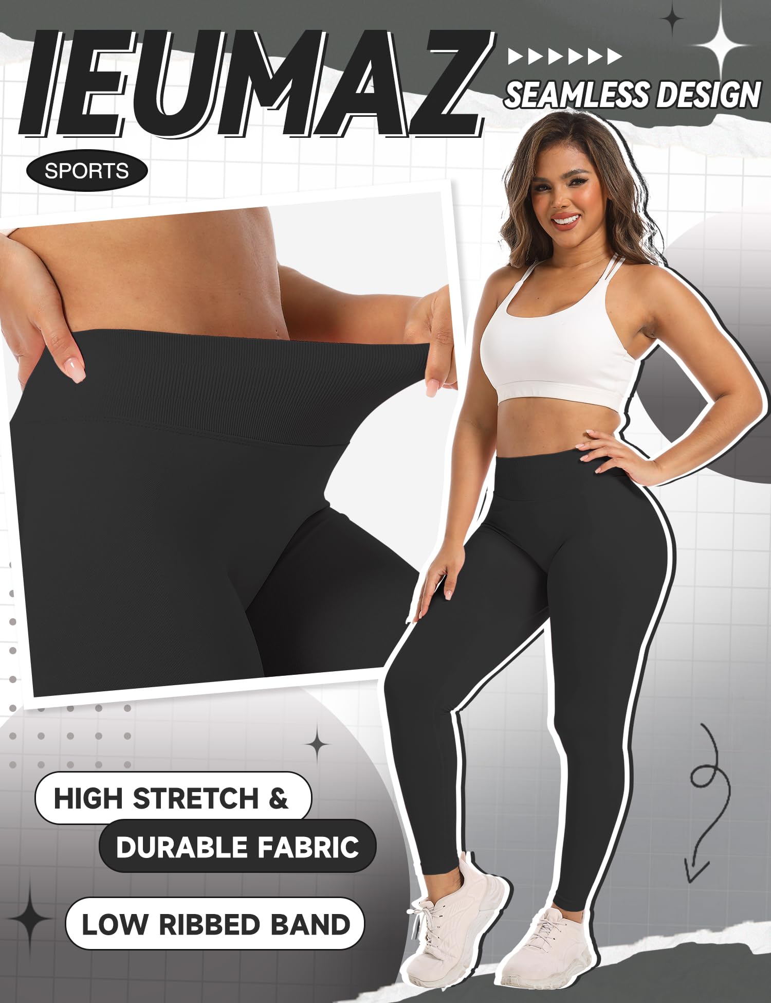 Women's Scrunch Butt Lifting Seamless Workout Leggings - High Waist Tummy Control Yoga Pants for Gym & Running | Perfect for Fitness, Yoga & Everyday Wear