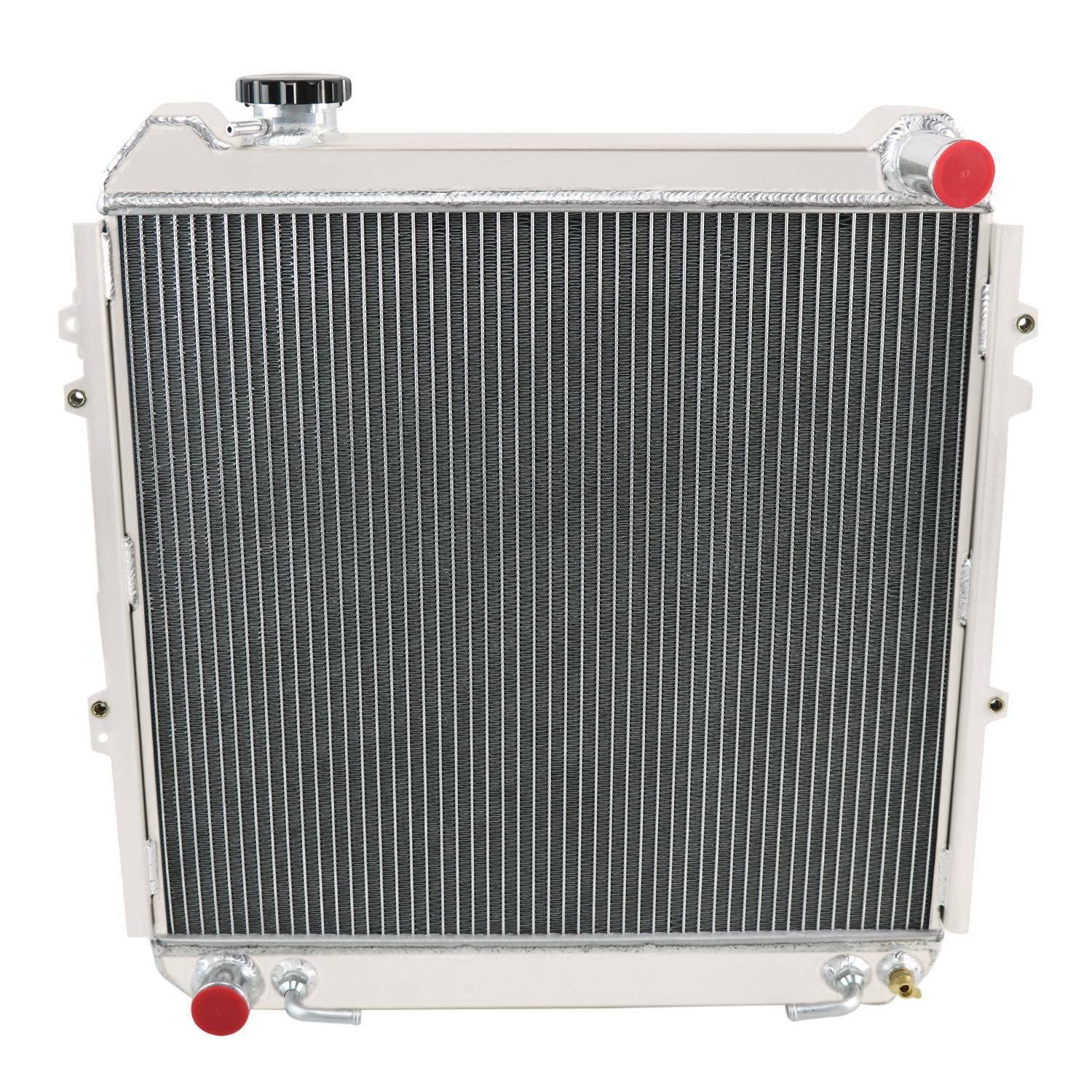 High-Performance 4-Row All-Aluminum Radiator for 1988-1995 Toyota Pickup & 4Runner SR5 3.0L V6 - Direct Fit Replacement with Cooling Fan Shroud & Relay Kit - Perfect for Off-Roading, Towing, and Hot Weather Driving