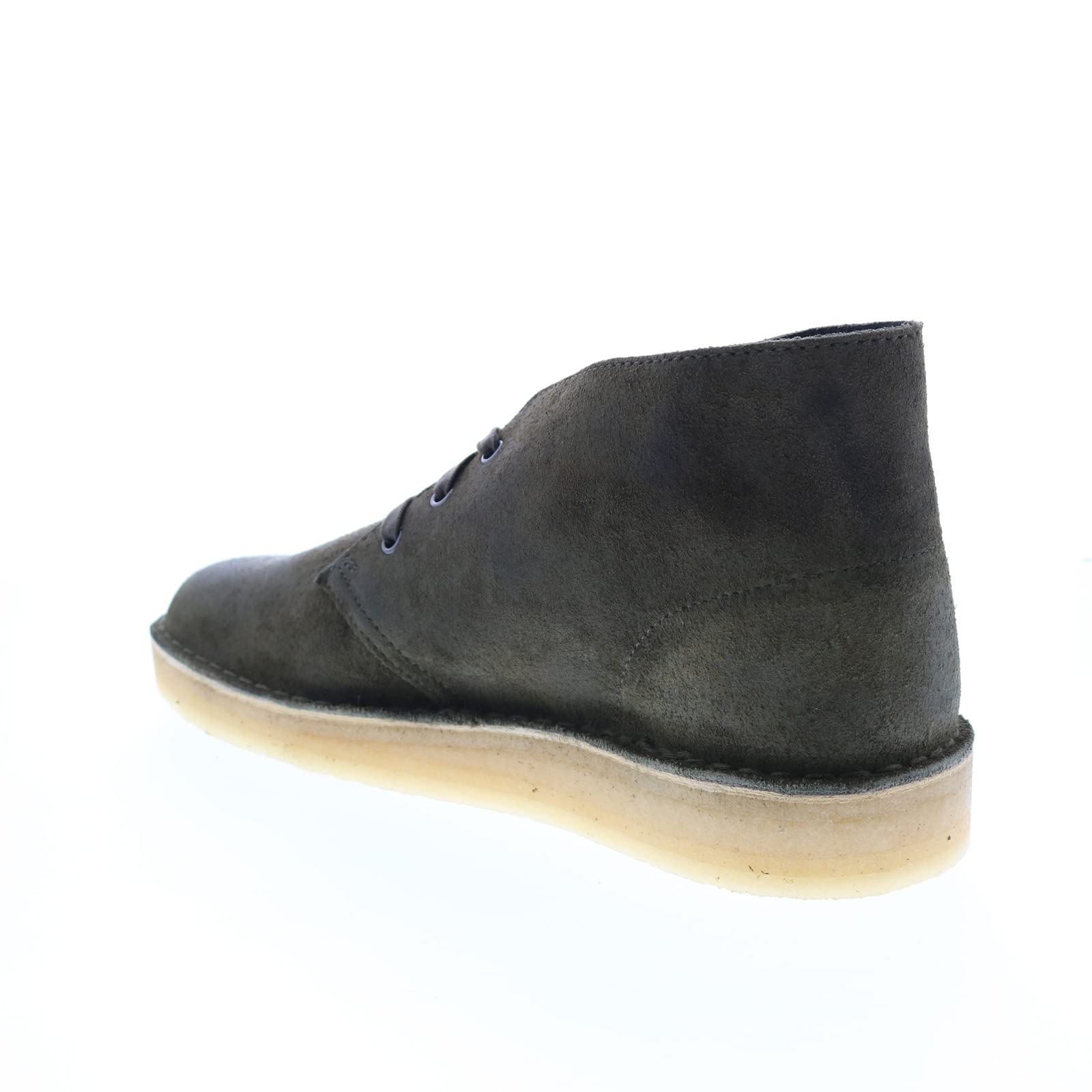 Clarks Men's Desert Coal Green Leather Desert Boots - Size 12 | Comfortable Casual Shoes for Outdoor Walking, Travel & Everyday Wear