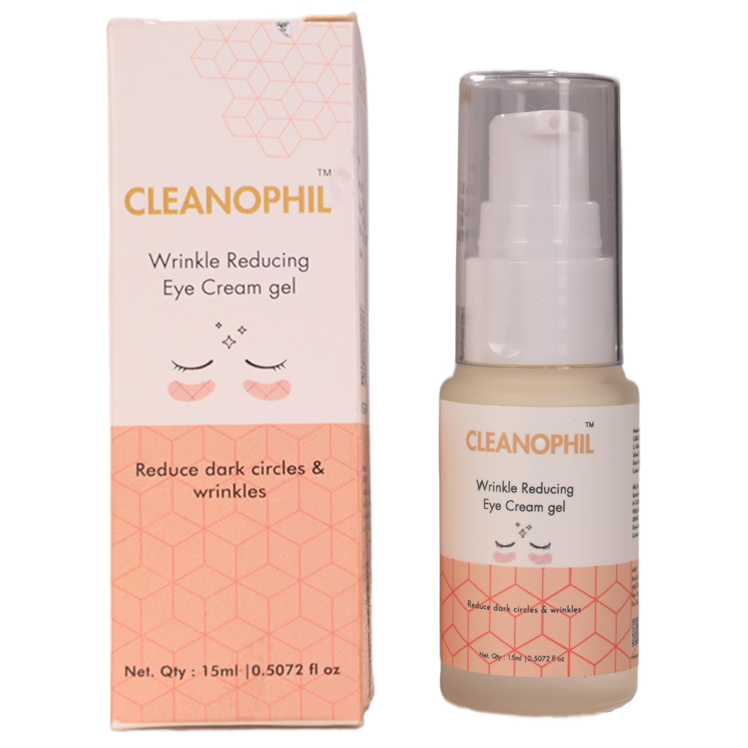 CLEANOPHIL Anti-Aging Under Eye Cream Gel - Reduces Wrinkles, Dark Circles, Puffiness & Eye Bags | Smooths Fine Lines for Women & Men | 15ml Hydrating Eye Treatment | Perfect for Night Routine & Travel Skincare