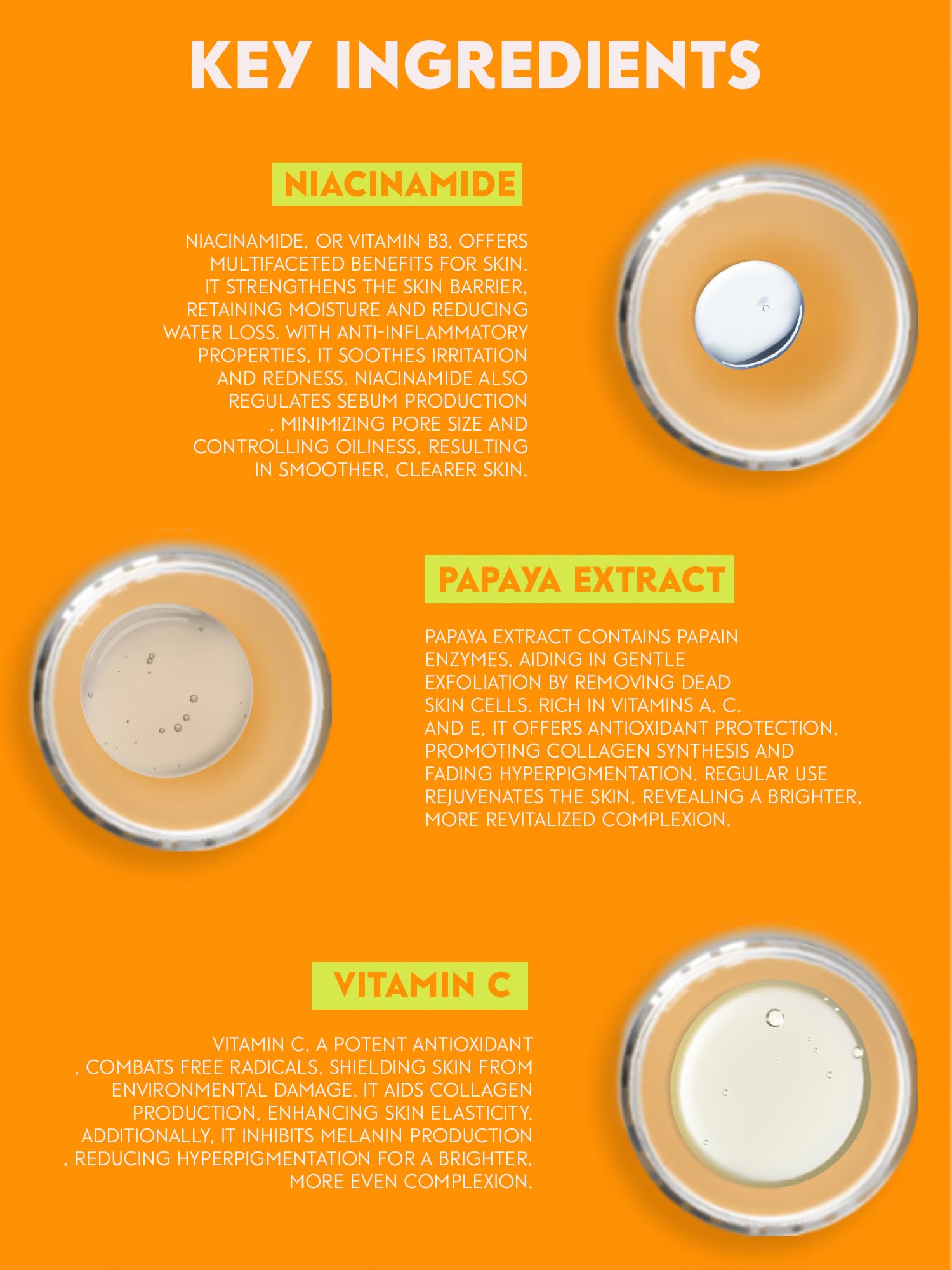 Brightening Papaya Face Milk Serum with Vitamin C & Niacinamide - 1 Fl Oz / 30ml - Hydrating & Glow-Boosting for Dull Skin, Dark Spots & Uneven Tone - Perfect for Morning & Night Skincare Routine