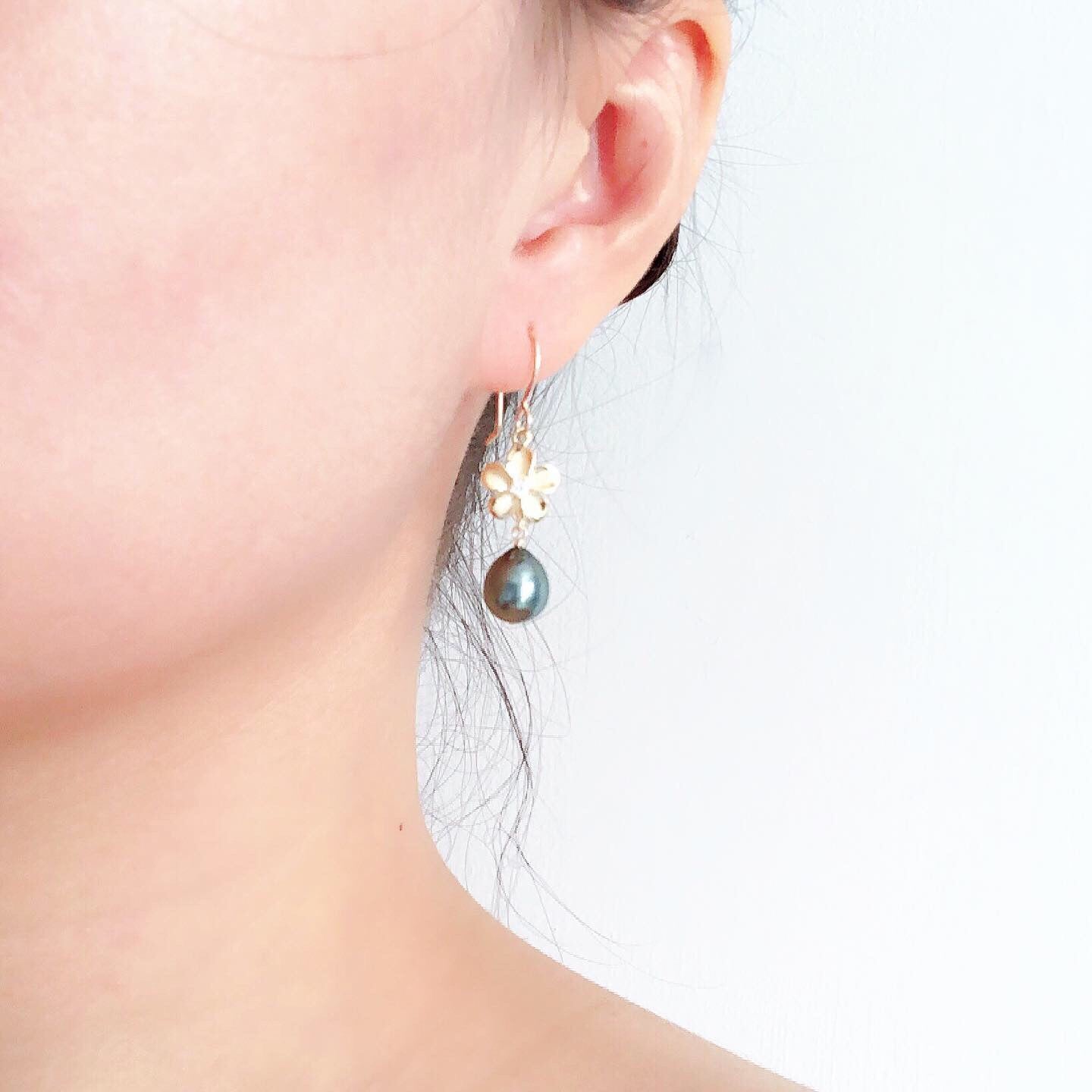 Elegant CZ Plumeria Dangle Earrings for Women - Perfect for Weddings, Parties & Everyday Wear