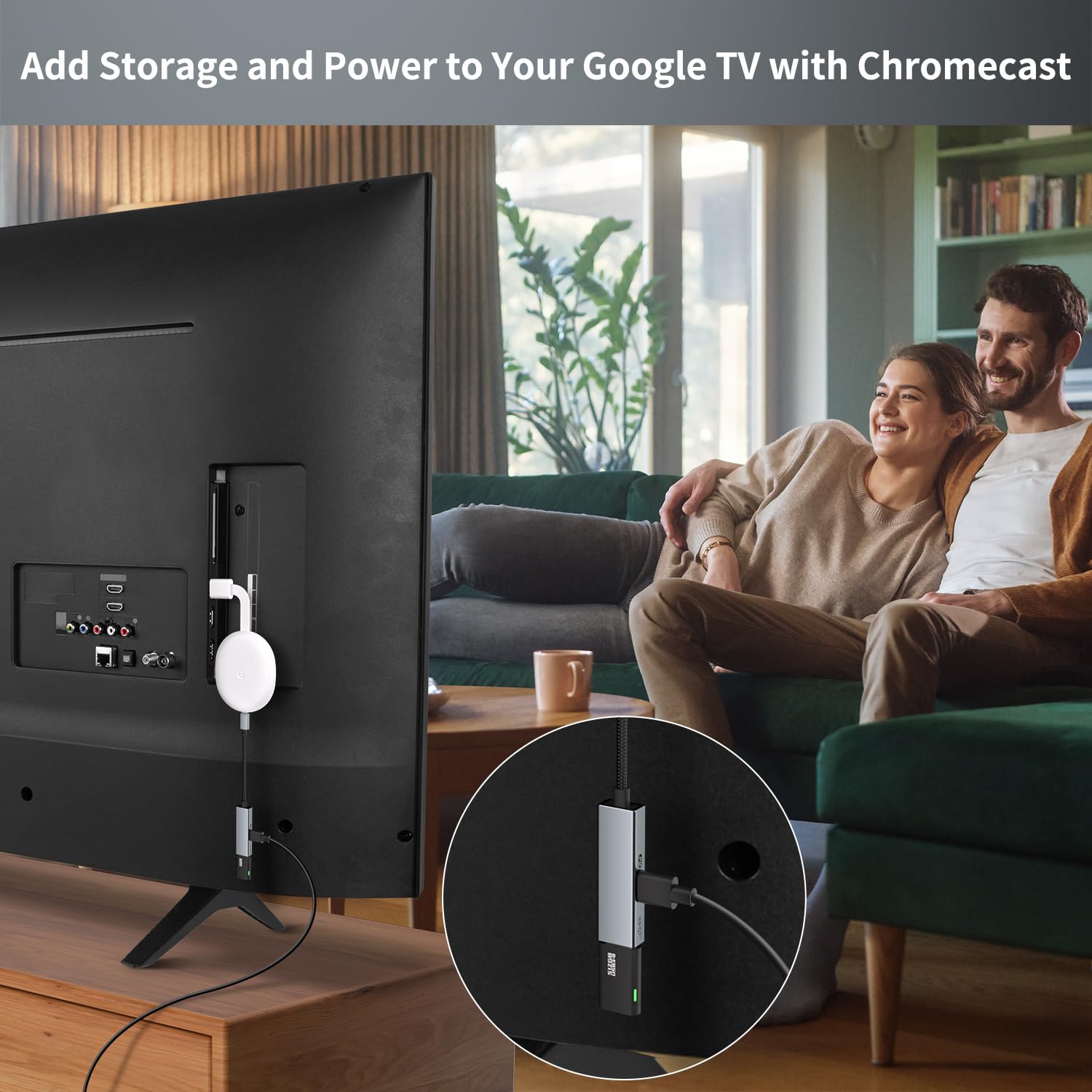 2-in-1 USB C to USB 3.0 OTG Adapter with 60W PD Charging - Compatible with iPhone 15/15 Pro, iPad Pro, MacBook Pro/Air, Galaxy S24/S23, Chromecast with Google TV, Pixel 8 - Fast Data Transfer & Simultaneous Charging for Work, Travel & Home Entertainment