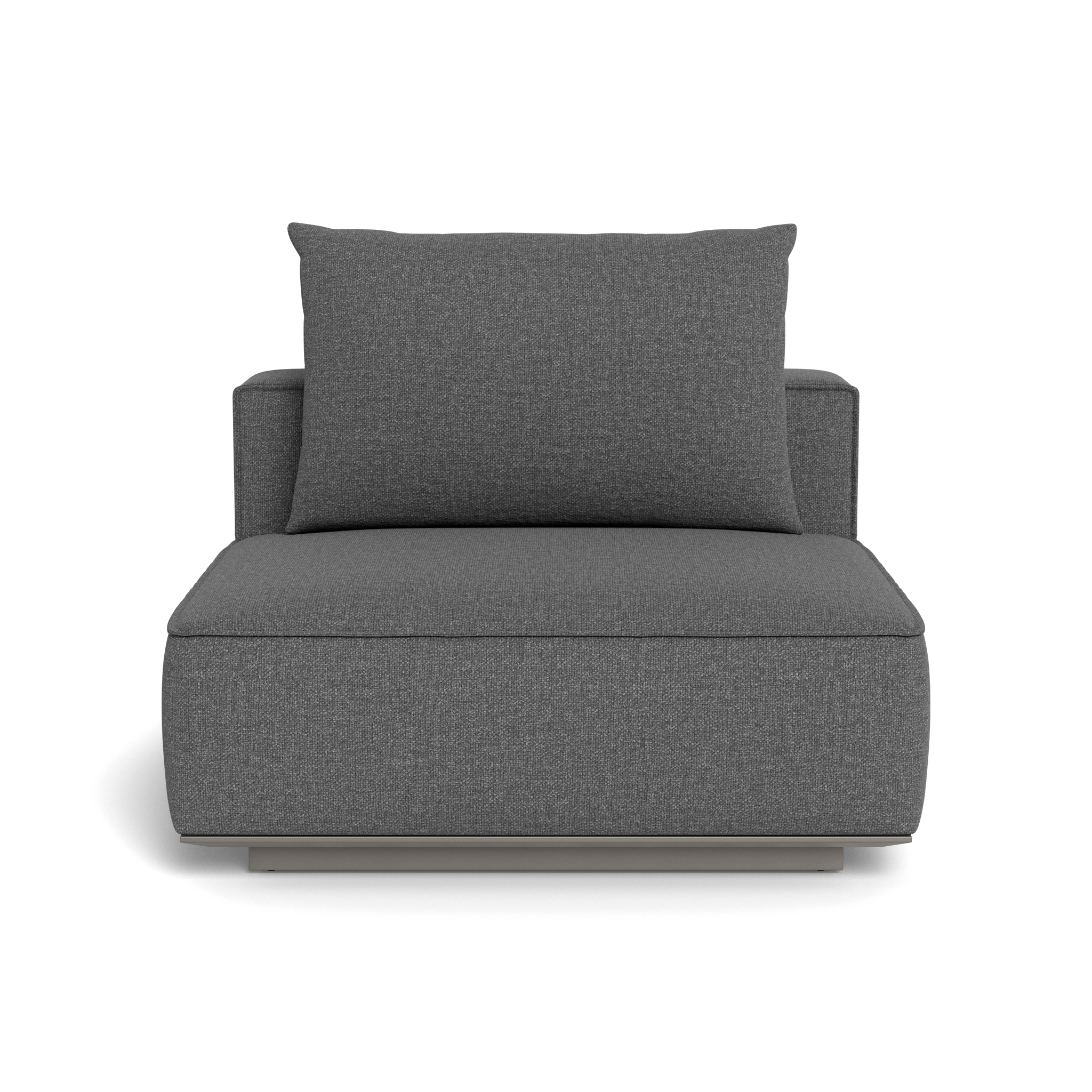 Santorini Outdoor Armless Single Chair - Patio Lounge Chair for Poolside, Garden, and Backyard Relaxation