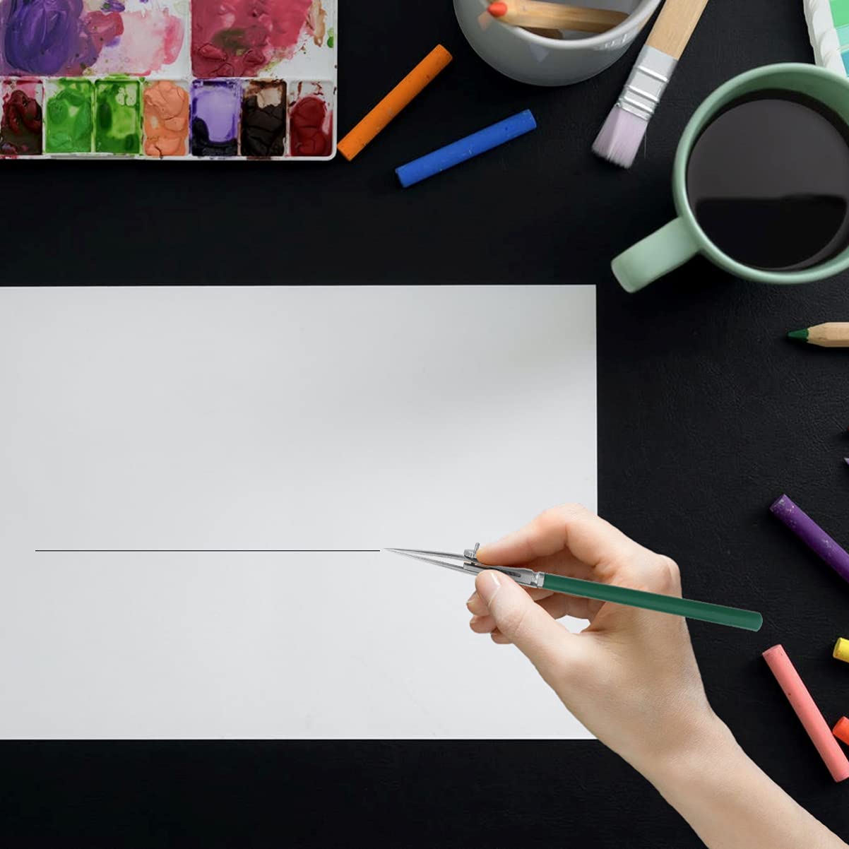 Ciieeo 3-Piece Metallic Paint Pen Set for Drawing, Calligraphy & Art - Adjustable Ruling Pen, Manga Liner & Dip Pen - Perfect for Stationery, Sketching & Straight Line Art (Ideal for Artists, Crafters & Manga Enthusiasts)