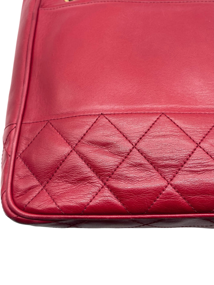 Vintage Chanel Quilted Matelasse Double Chain Shoulder Bag - Authentic Luxury Handbag for Women, Perfect for Parties, Dating & Special Occasions