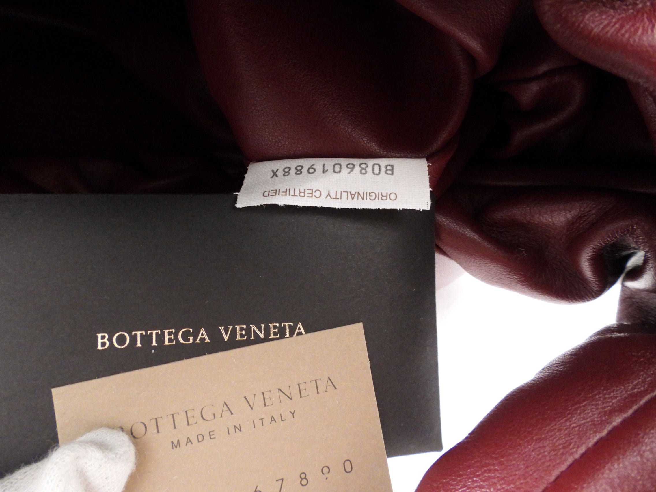 Bottega Veneta Burgundy Pleated Leather Shoulder Pouch Bag for Women | Luxury Crossbody Purse for Work, Travel & Evening Events