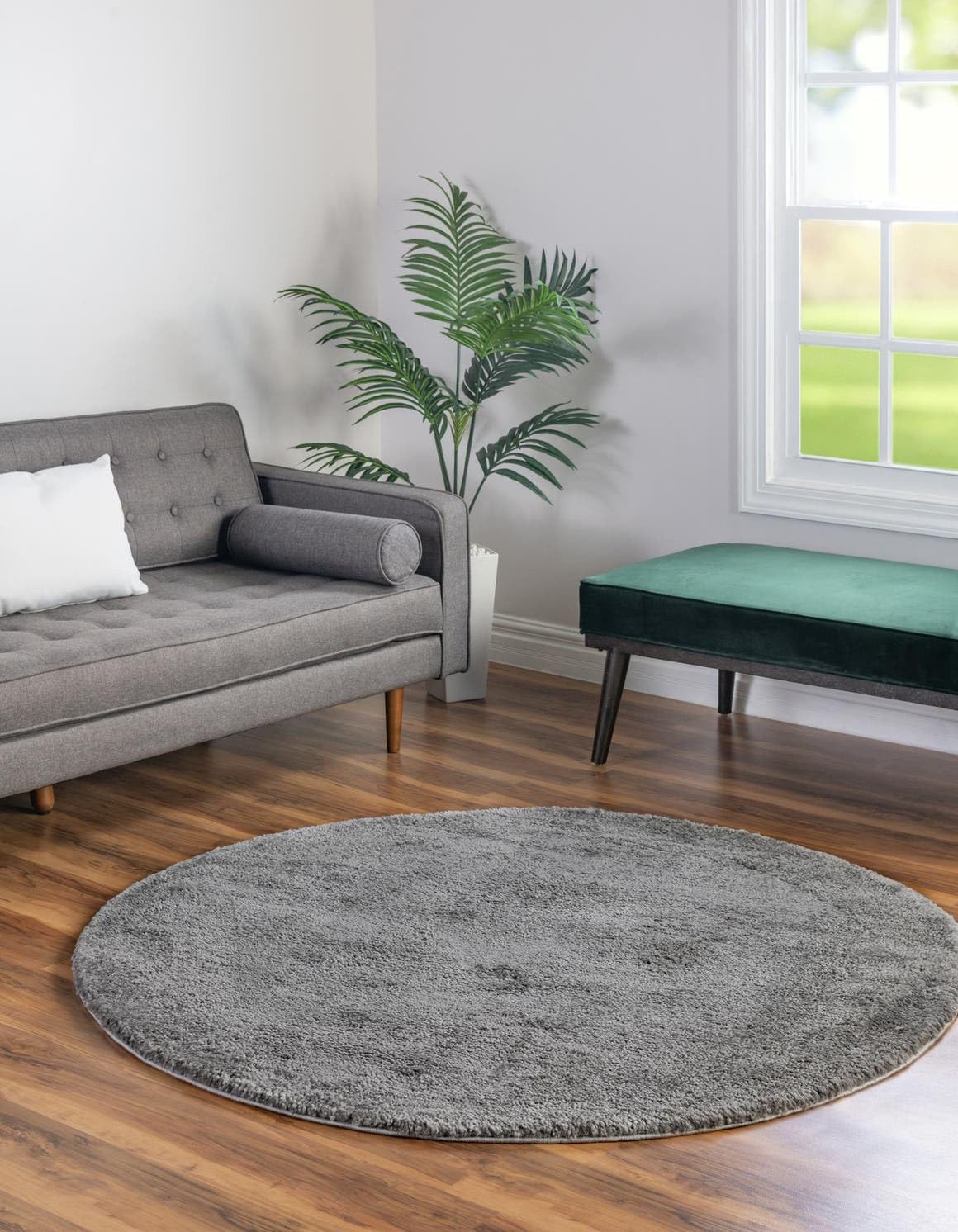 Unique Loom Solo Collection Calabasas Round Area Rug - 7'10