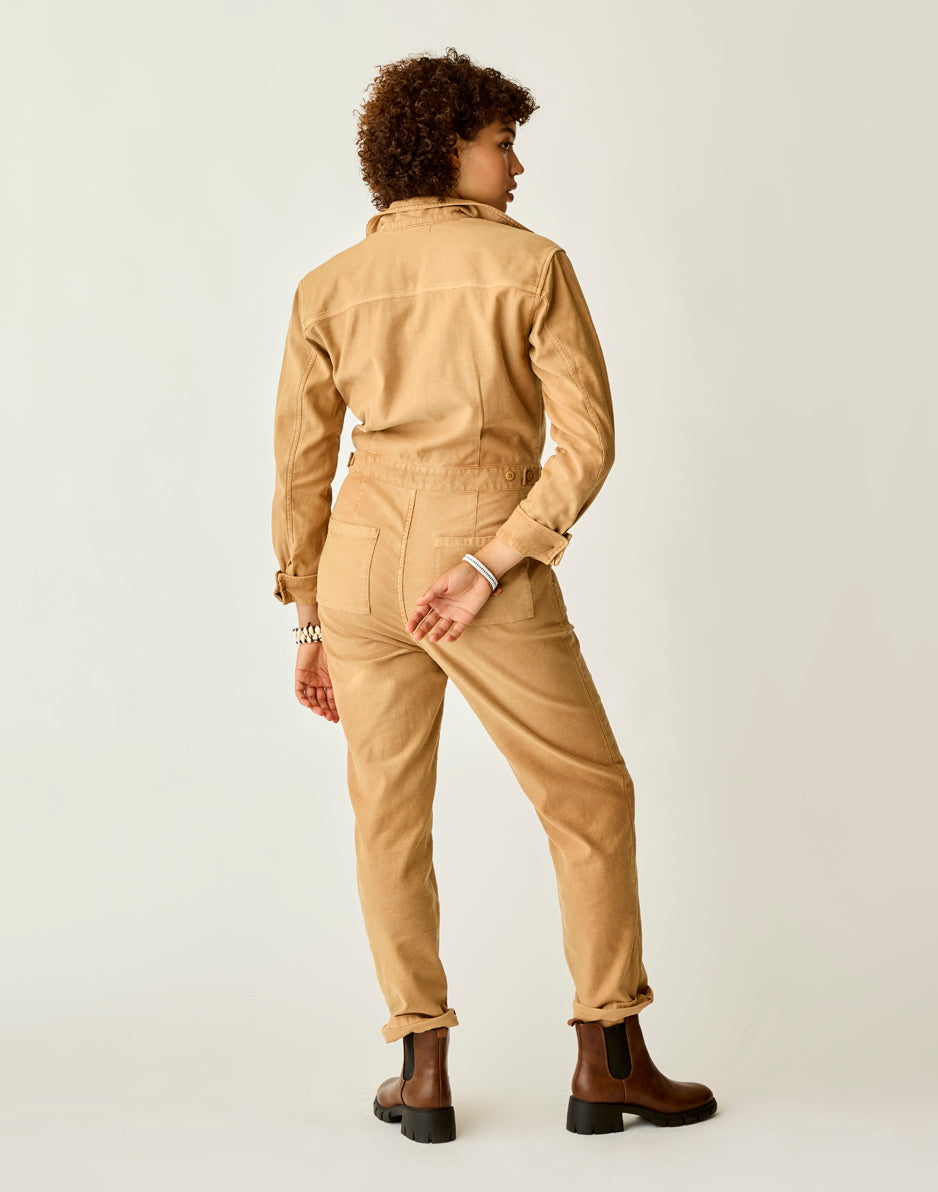 Bedford Jumpsuit for Women - Camel Color One Piece Romper | Casual Outfit for Summer, Beach, and Travel