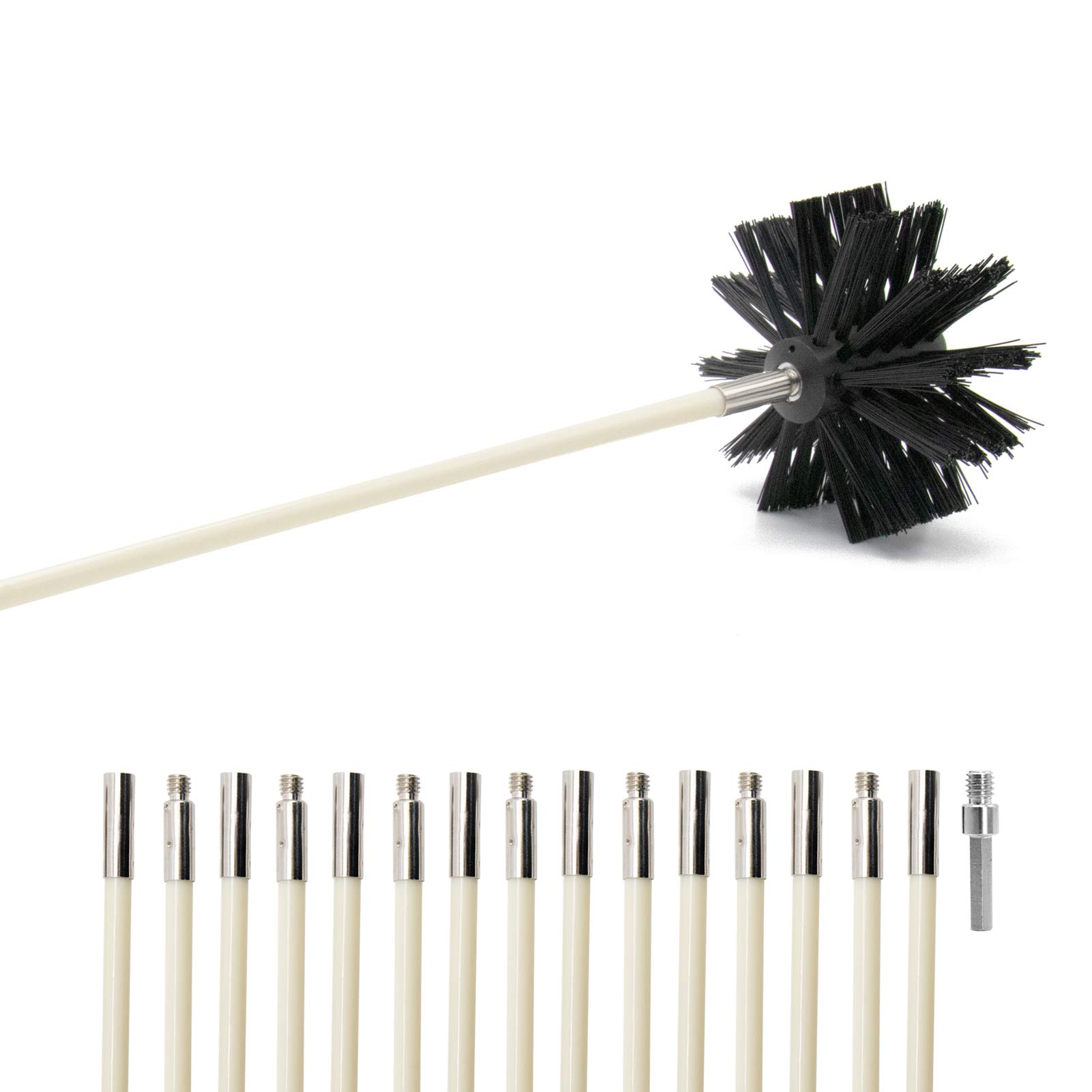 Dryer Vent Cleaner Kit - 20ft Lint Remover with Brush for Duct Cleaning (Drill Compatible) - Home Maintenance