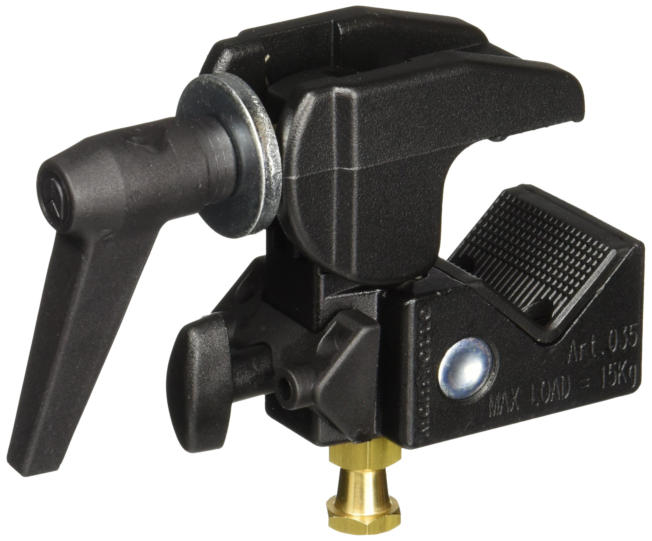 Manfrotto 038 & 035RL Super Clamp Set with 2908 Standard Stud - Heavy Duty Double Clamp for Photography, Video & Studio Equipment - Replaces 2900 - Professional Black Camera Mounting Solution for Tripods, Lights & Rigging