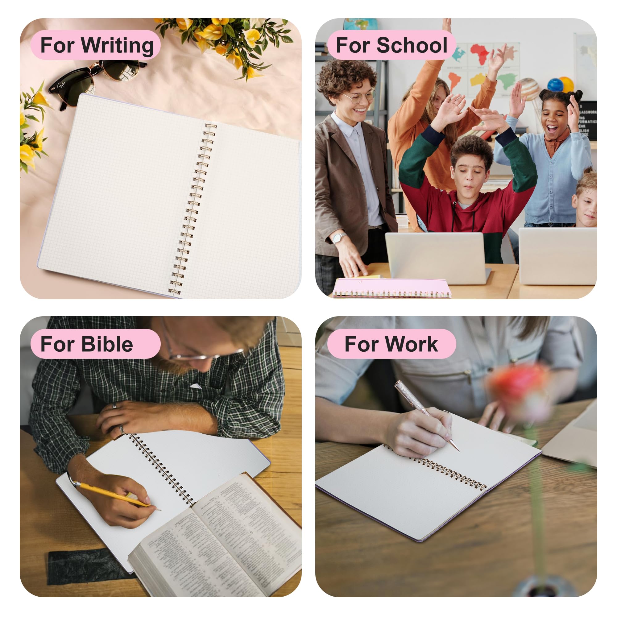 Yoment Spiral Graph Paper Notebook - 8.5