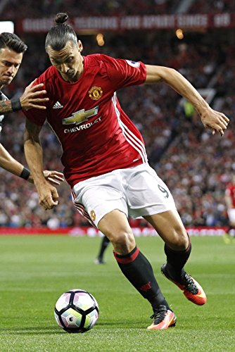 Signed Zlatan Ibrahimovic Manchester United Autographed Photo - A4 Framed Memorabilia for Soccer Fans, Man Utd Collectors & Sports Decor | Perfect for Game Room, Office Display & Gift