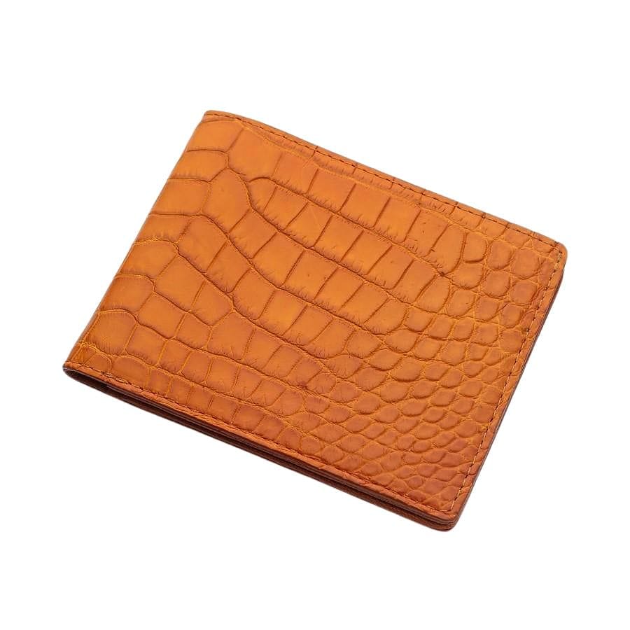 Genuine Light Brown Crocodile Leather Wallet for Men - Slim Bifold RFID Blocking Luxury Wallet - Perfect for Everyday Carry, Business & Travel