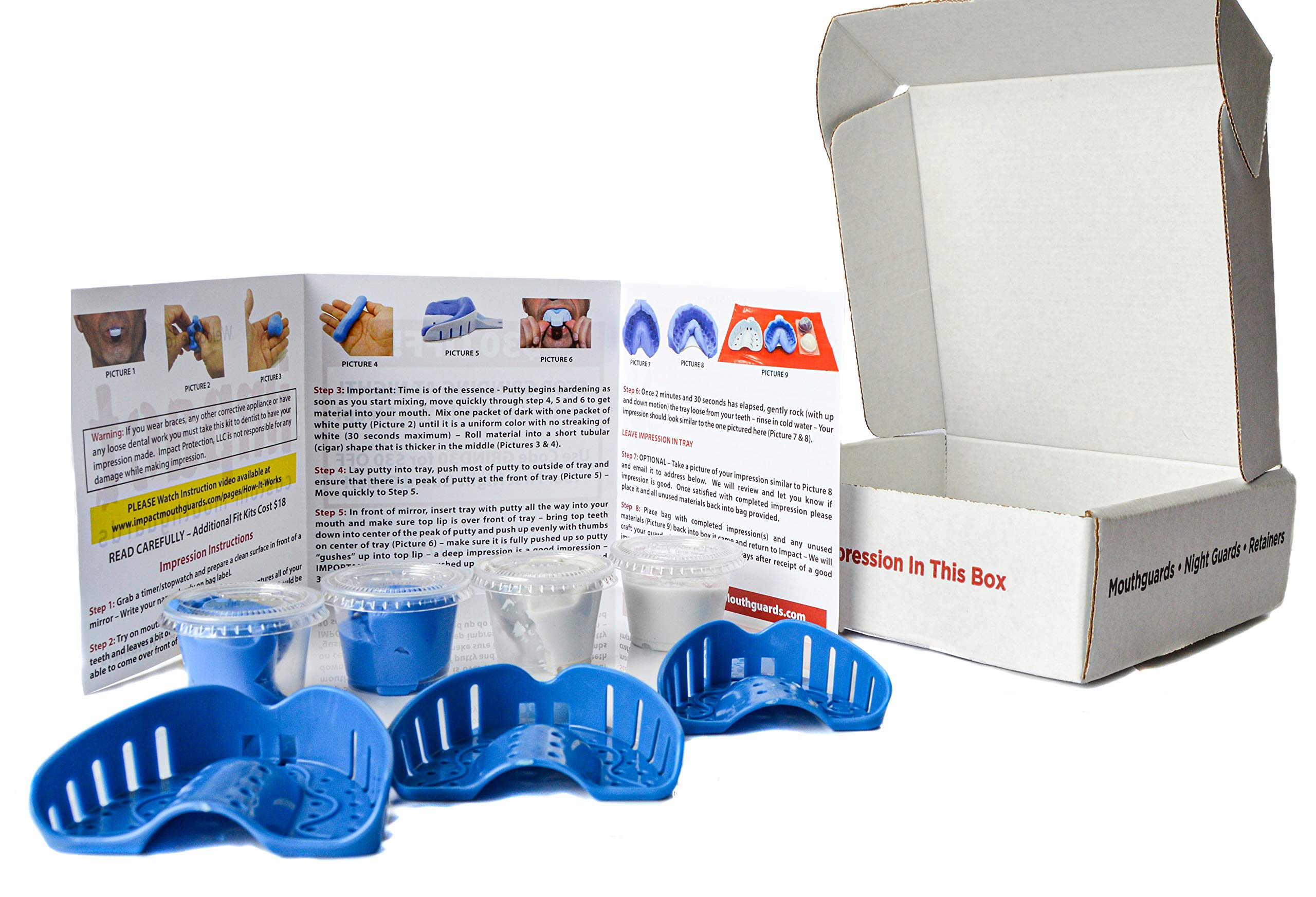 Impact Mouthguard for Boxing, MMA, Muay Thai - Professional Custom-Fit Sports Mouth Guards for Youth & Adults - Perfect for Training, Sparring & Competition