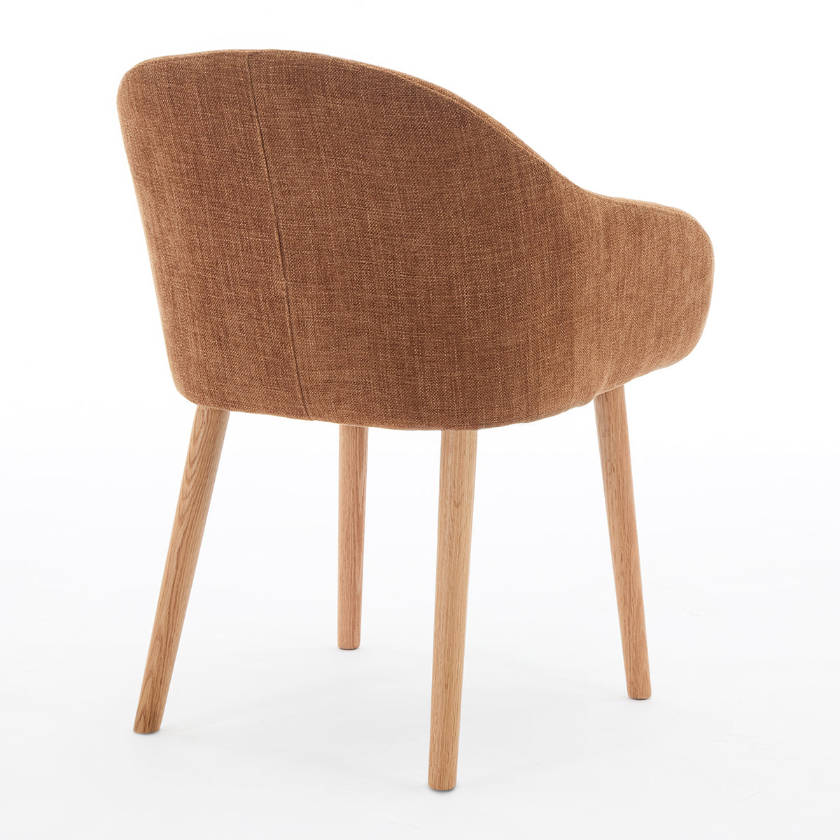 Chloe Fabric Dining Arm Chair - Upholstered Comfortable Dining Room Chair with Padded Seat - Perfect for Kitchen, Dining Room, and Home Decor
