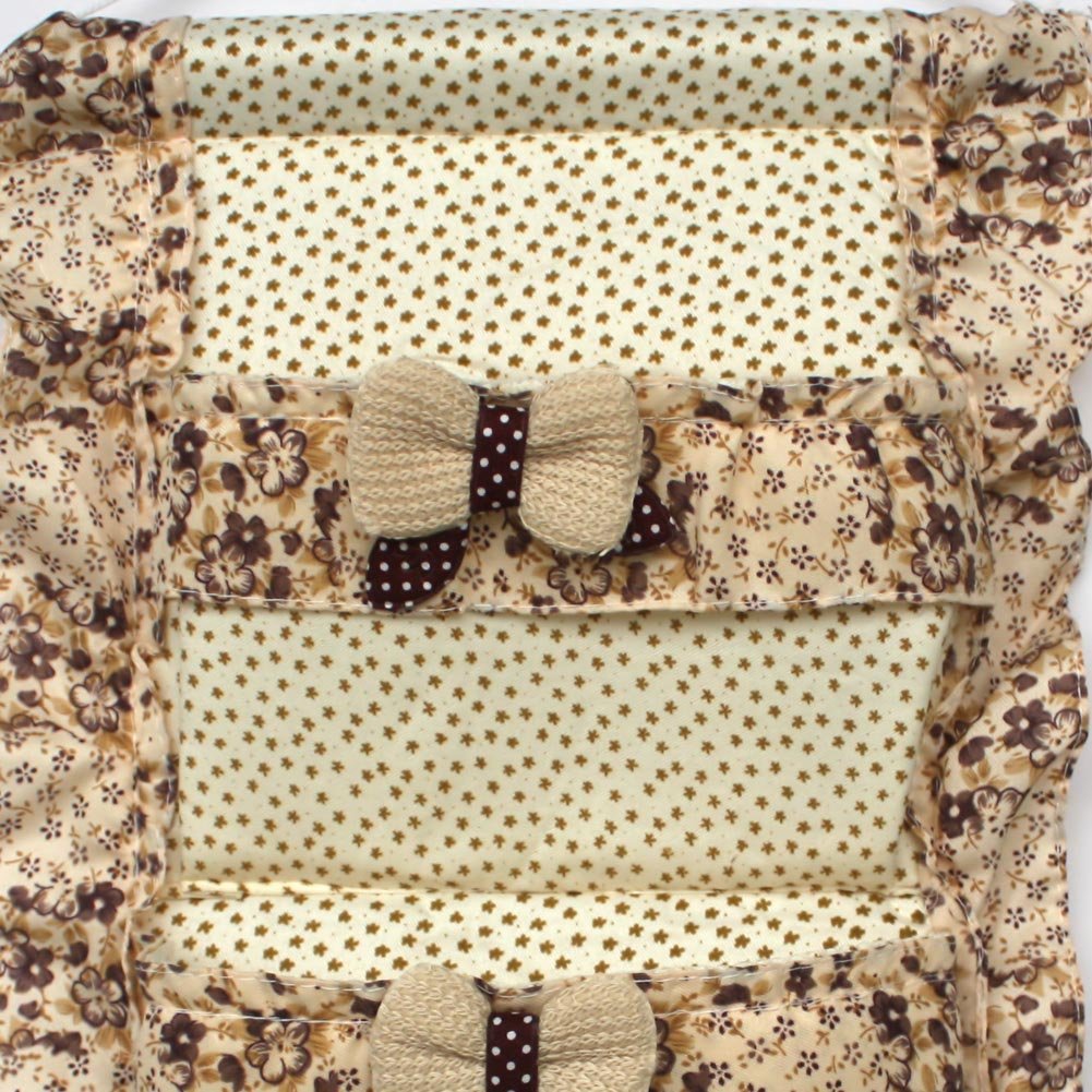 Polka Dot & Allover Print Wall Hanging Organizer Basket - 9x29 Inch Boho Home Decor for Bedroom, Bathroom & Entryway Storage