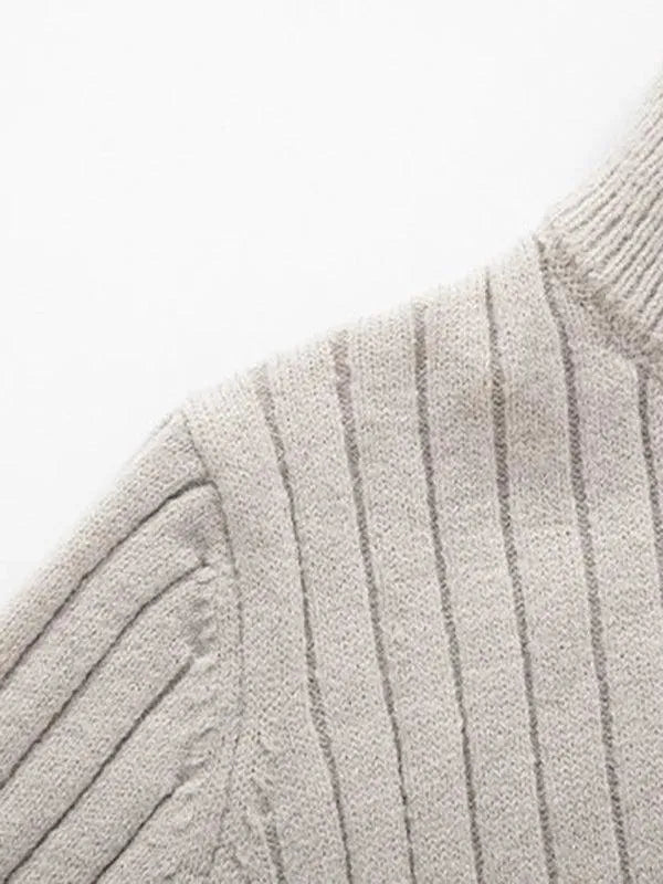Premium Stretch Men's Turtleneck Sweater - Comfortable Slim Fit Winter Knit Top for Casual Wear & Office Outfits