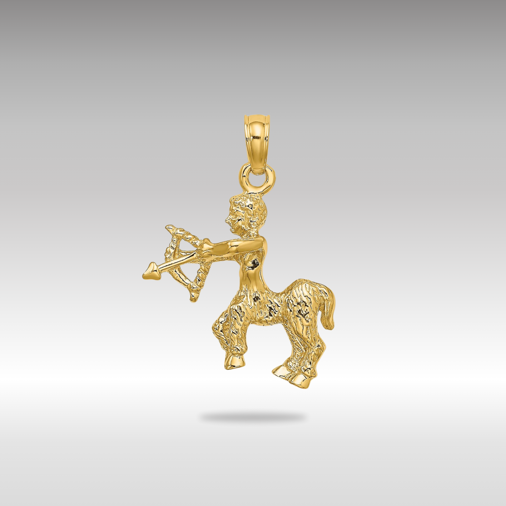 3D Gold Sagittarius Zodiac Charm Pendant - Small Zodiac Sign Jewelry Model C3151 for Necklace, Bracelet & Gift Giving