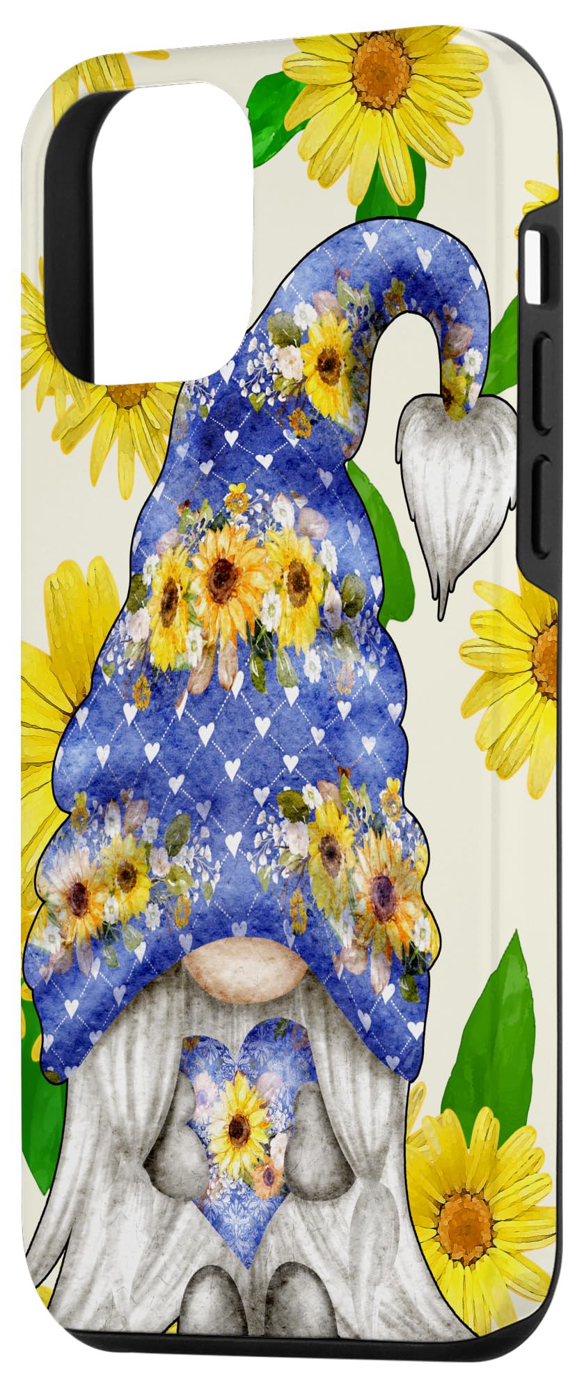 iPhone 12 Mini Case with Cute Spring Gnome & Sunflower Design - Perfect Gift for Gardeners & Nature Lovers (Fits iPhone 12 Mini) - Great for Outdoor Activities, Gardening, and Daily Use