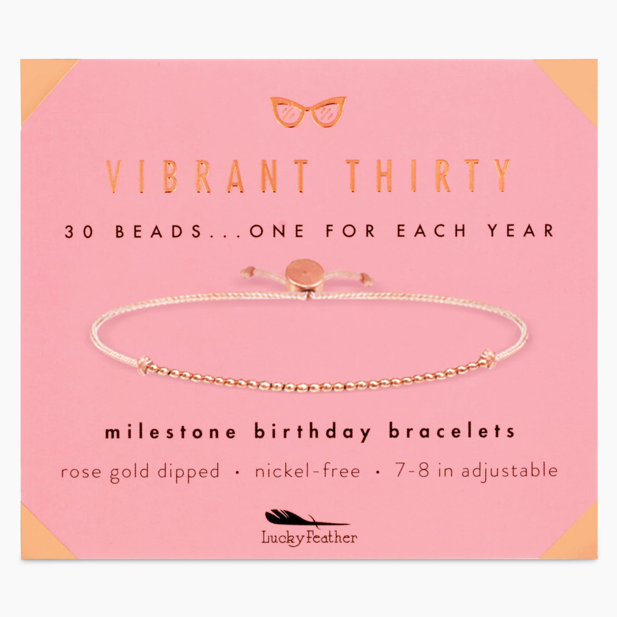 30th Birthday Gifts for Women - 14K Gold Dipped Beaded Bracelet with 30 Adjustable Beads | Thoughtful 30th Birthday Present for Her | Perfect for Milestone Celebrations, Anniversaries & Special Occasions