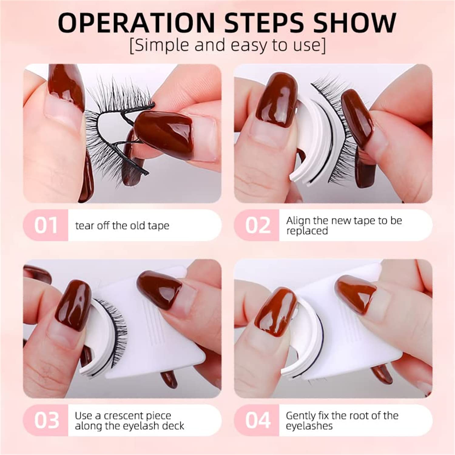 Lash Buddy Self-Adhesive Eyelashes - Reusable False Lashes (3 Pairs, Thick Volume) for Natural Look, Easy Application & Comfortable Wear - Perfect for Daily Use, Parties & Special Occasions