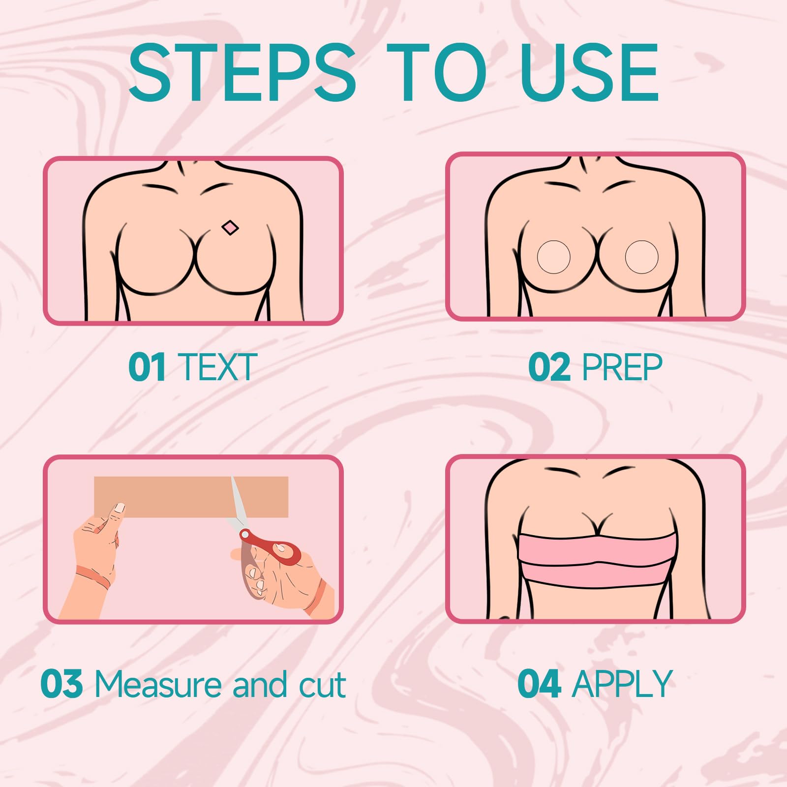 Boob Tape - Invisible Breast Lift Tape for Large Breasts A-G Cup, Nipple Covers & Support for Backless Dresses, Swimwear & Strapless Outfits (3inch, Nude, Large Size)