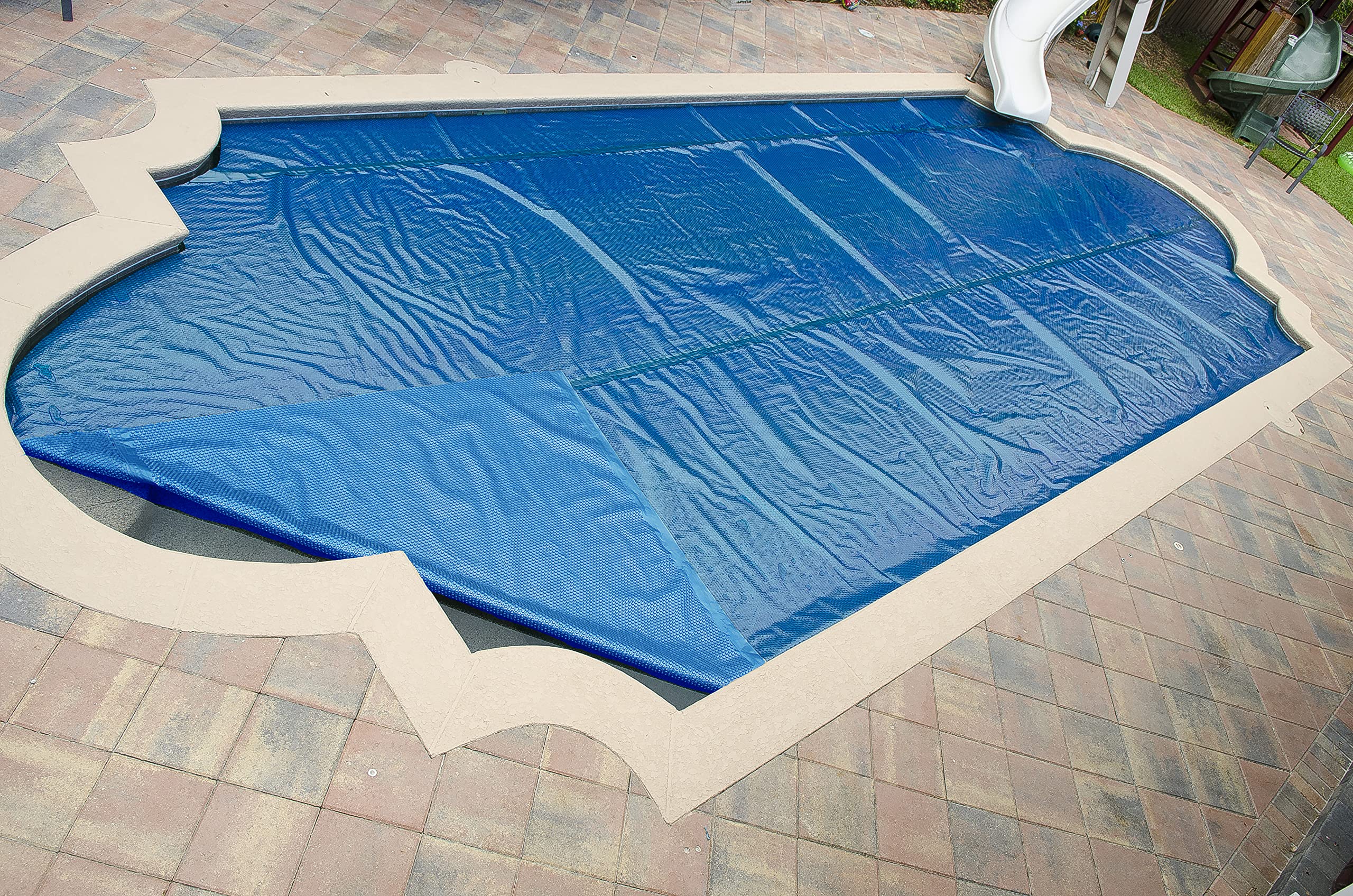 SunHeater Heavy Duty 12 Mil Solar Pool Cover 16' x 32' - Rectangular Bubble Solar Blanket for In-Ground Pools | Efficient Heat Retention & Durable Polyethylene | Perfect for Extending Swimming Season & Reducing Heating Costs