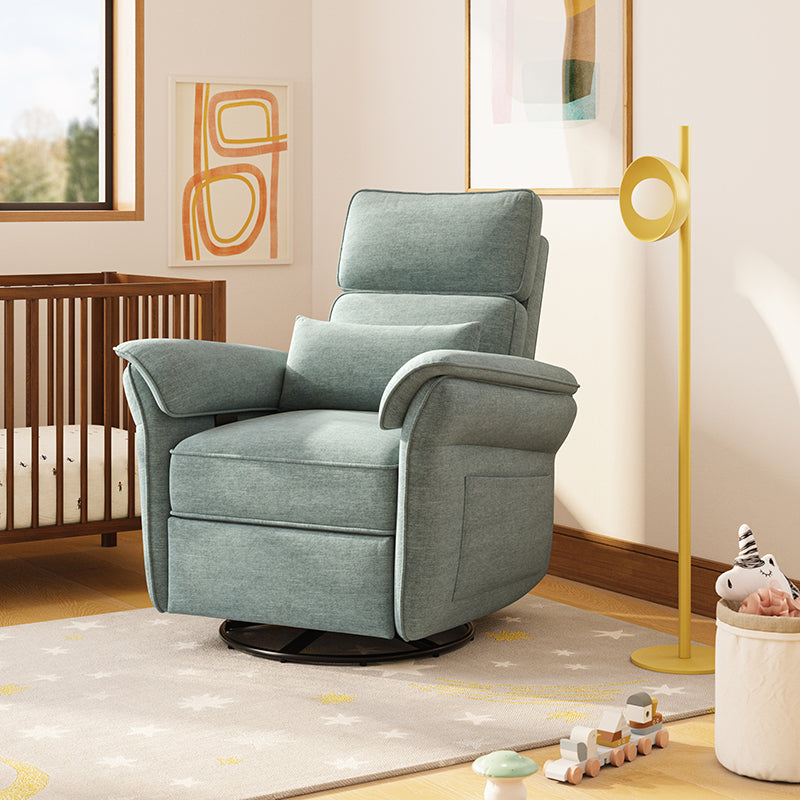 Comfortable Nursery Power Glider Recliner Chair with Custom Fabric Options - Perfect for Breastfeeding, Rocking Baby to Sleep & Nursery Decor