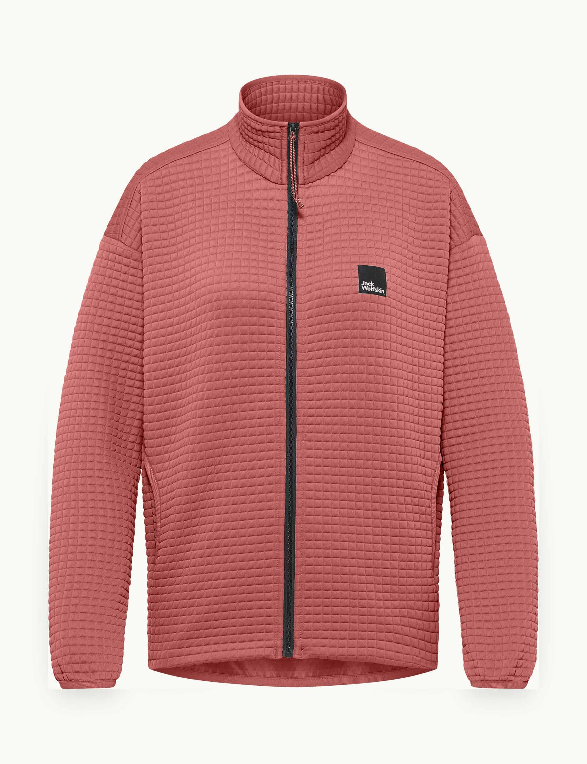 Mogari Full Zip Fleece Jacket for Men & Women - Soft Warm Mineral Red Pullover - Perfect for Hiking, Camping & Outdoor Activities