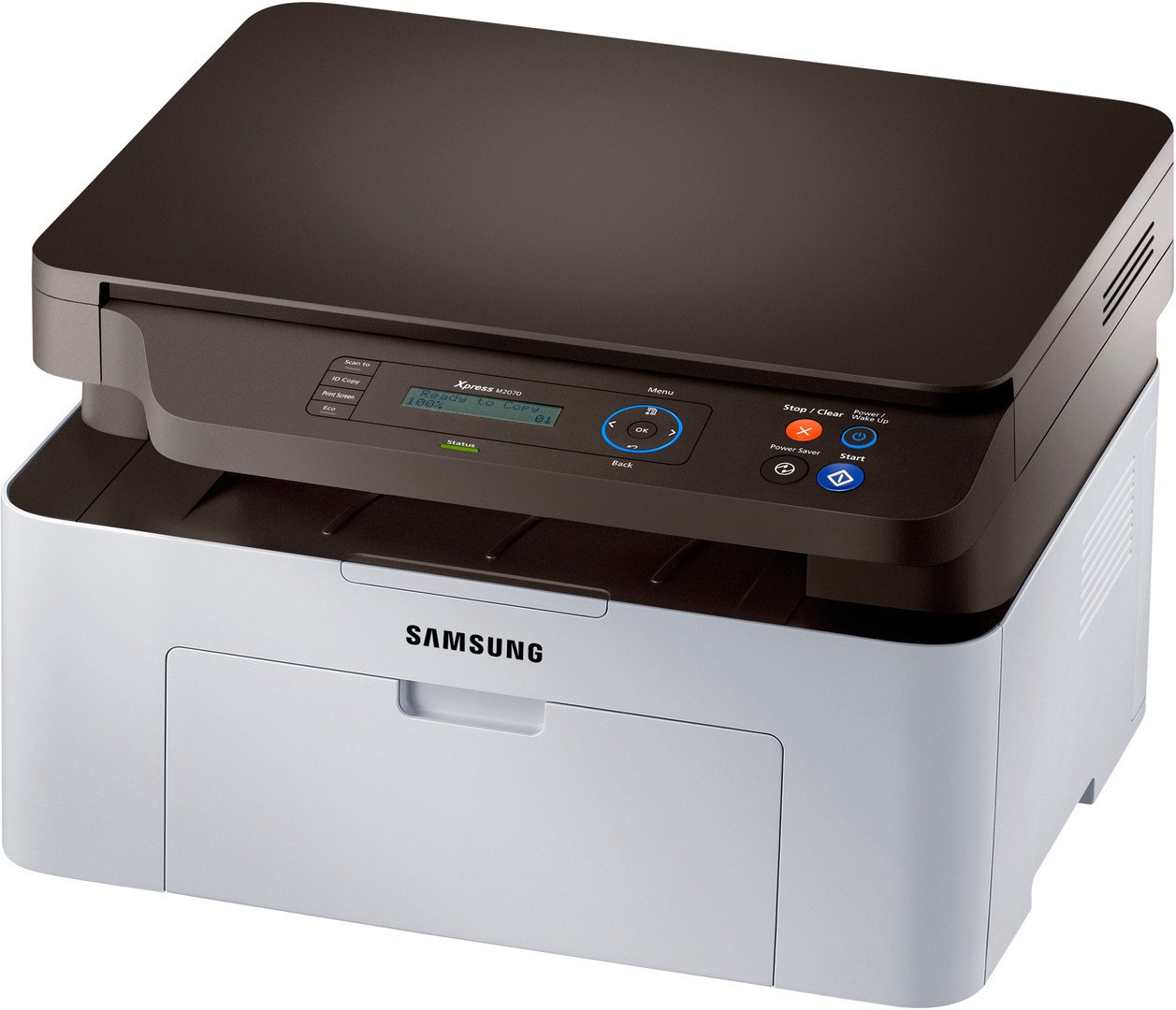 Samsung SL-M2070 Wireless Monochrome Laser Printer - All-in-One Printer for Home & Office with Copy, Scan, Fax - Fast Printing, Compact Design, Energy Efficient - Perfect for Small Businesses & Remote Work