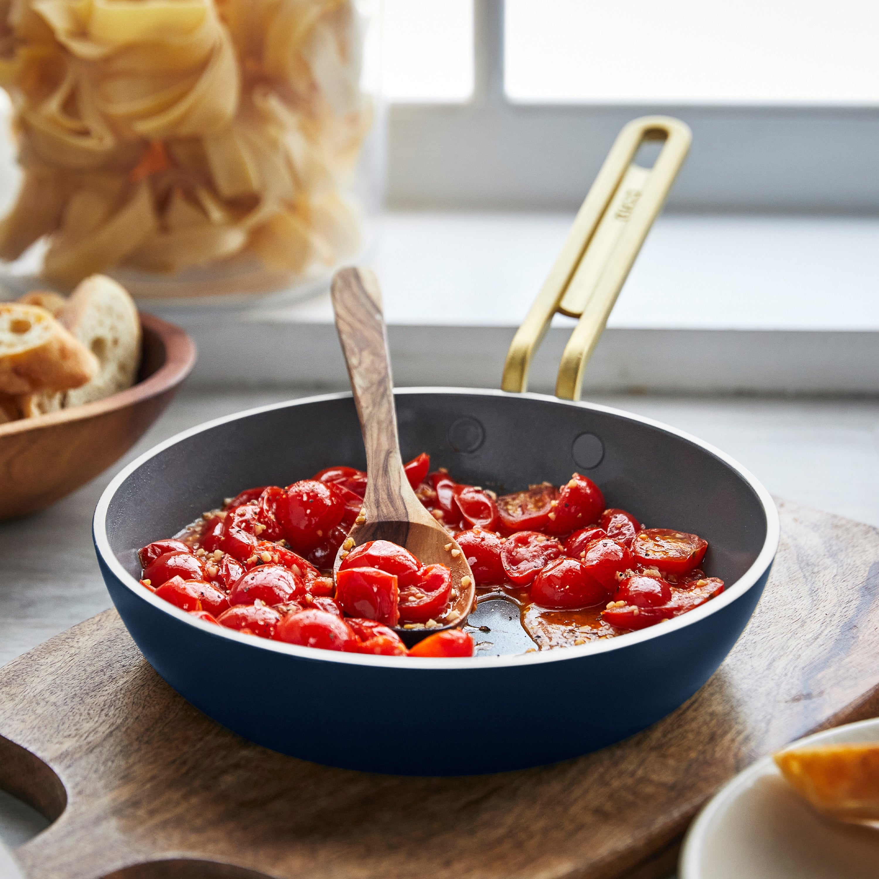 Stanley Tucci™ 10-Piece Ceramic Nonstick Cookware Set with Free Cookbook | Marino Blue | Perfect for Home Cooking, Gifting & Professional Chefs