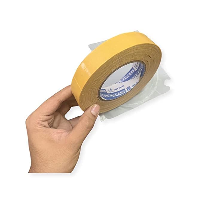 Rukaiyah Hair Wigs Tape - Strong Double Sided Adhesive for Hair Patch & Toupee - 45m Yellow Hair Extension Tape - Perfect for Secure All-Day Wear at Work, Parties & Special Events
