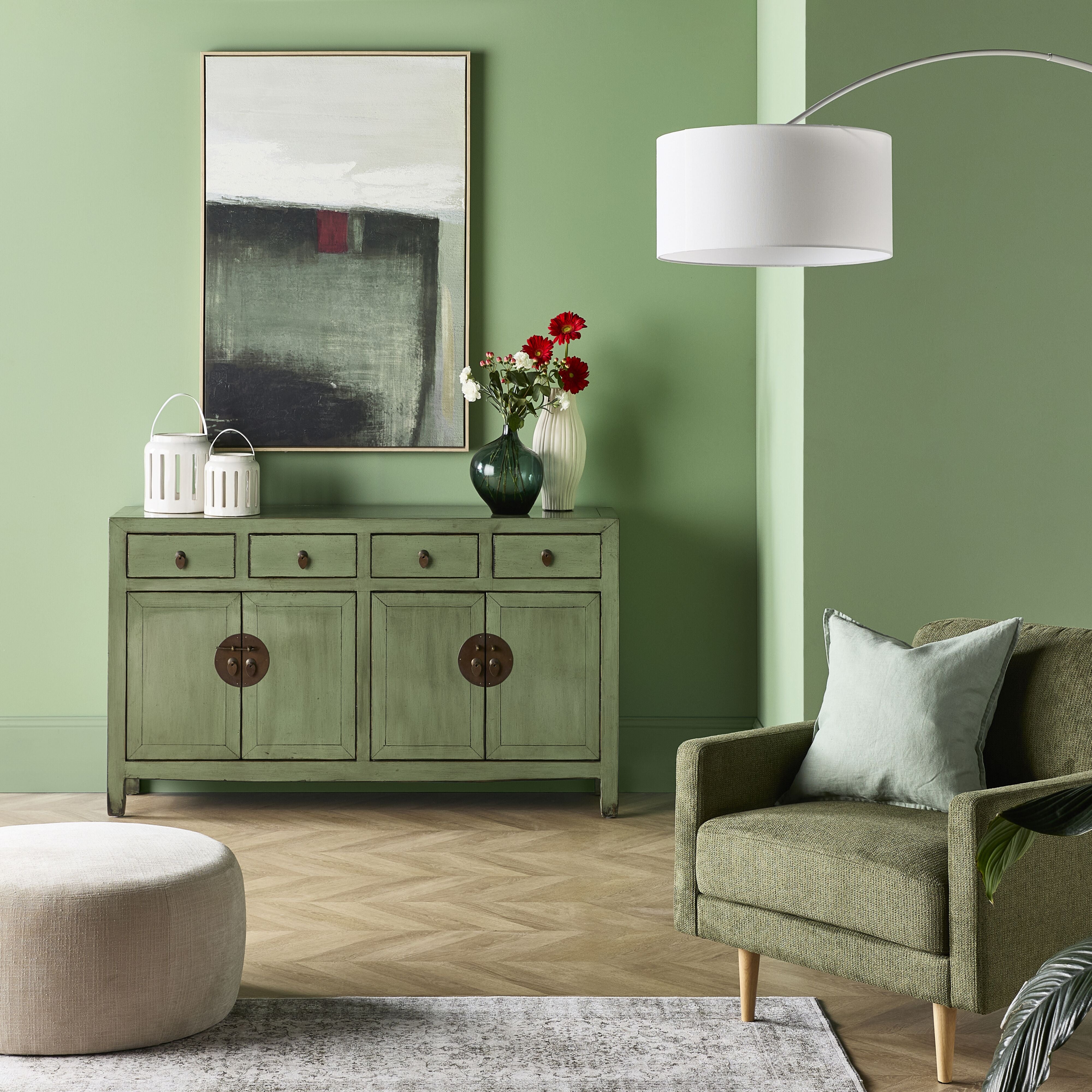 Sorrento Olive Boden Armchair - Modern Upholstered Accent Chair for Living Room, Bedroom, or Office - Comfortable Lounge Seating with Stylish Design