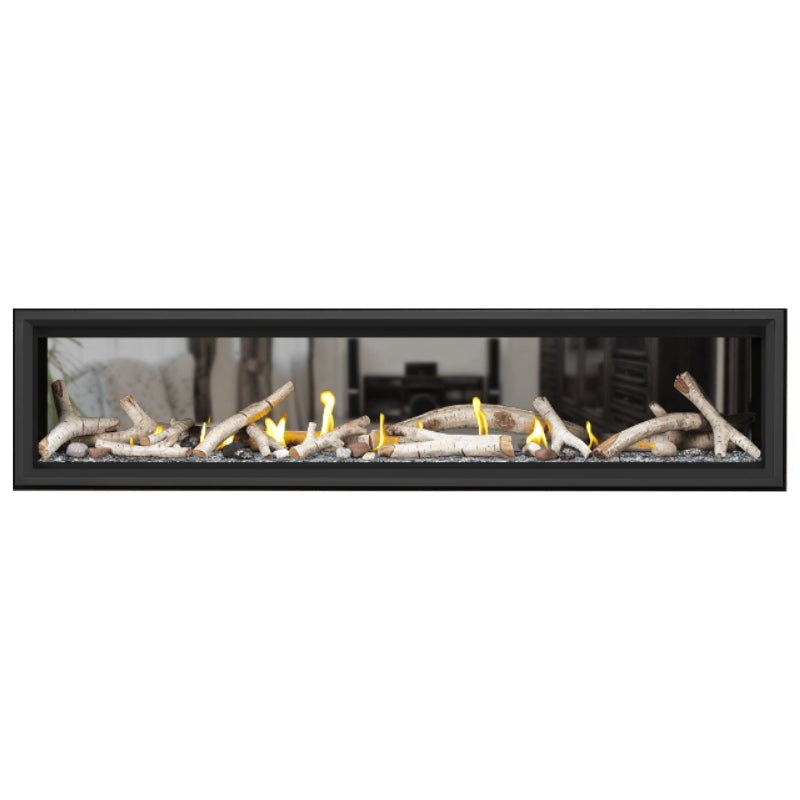 Napoleon Vector 74 See-Through Linear Direct Vent Gas Fireplace - LV74N2 | Modern Home Heating Solution for Living Rooms & Patios