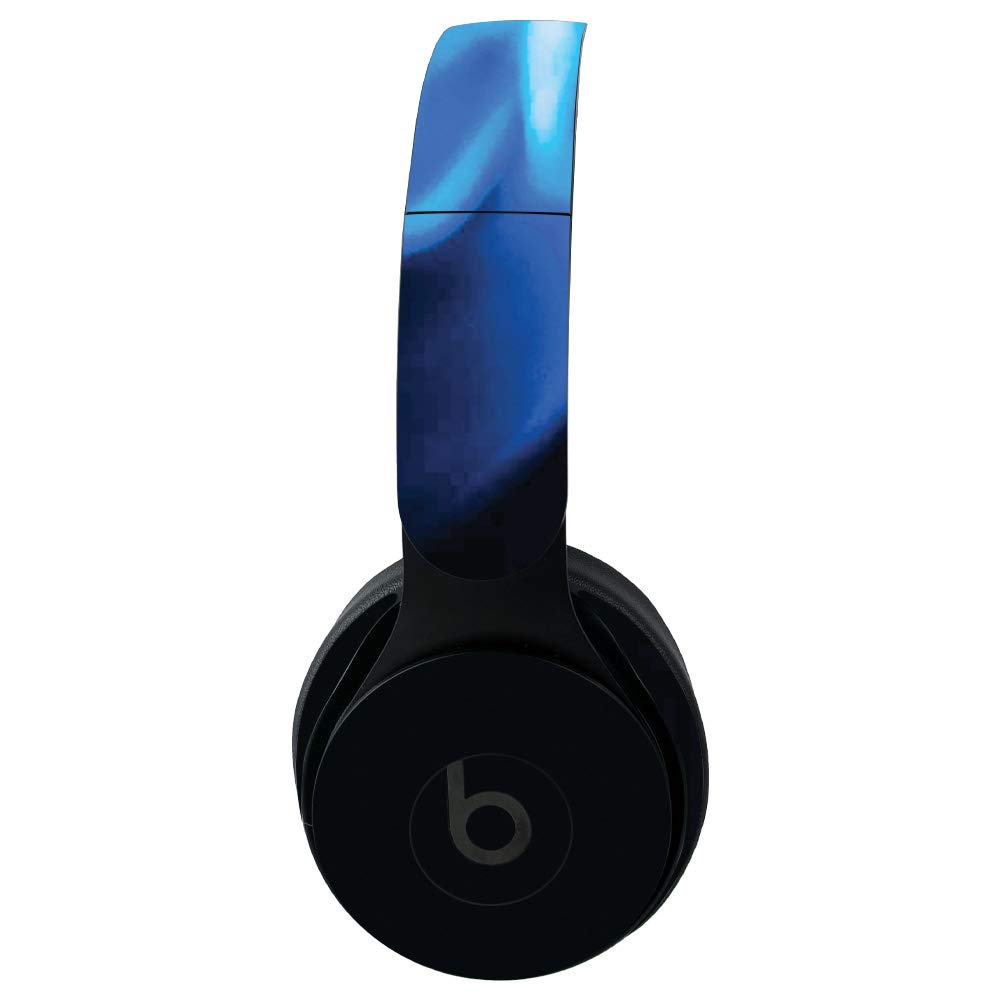MightySkins Protective Vinyl Decal Wrap Cover for Beats Solo Pro Wireless Headphones - Blue Flames Design | Durable, Customizable & Easy to Apply Skin | Made in USA | Perfect for Gym, Travel & Daily Use