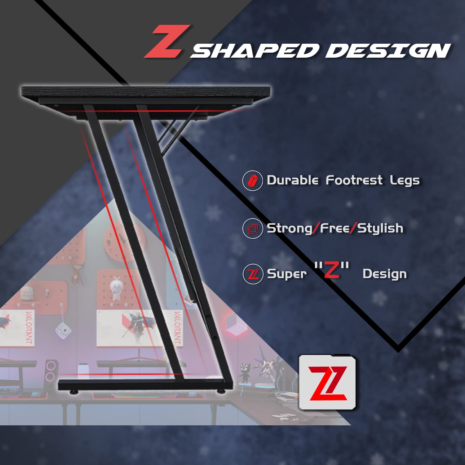 Homall 51 Inch L-Shaped Gaming Desk - Corner Computer Desk with Large Monitor Riser Stand | Sturdy Writing Workstation for Home Office (Classic Black) | Perfect for PC Gaming, Streaming & Remote Work