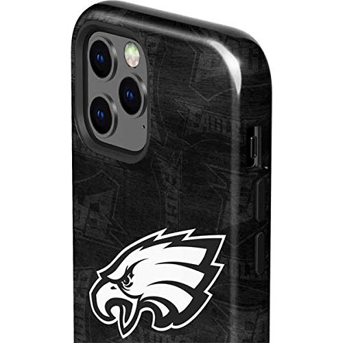 Skinit Impact-Resistant Phone Case for iPhone 12 Pro Max - Officially Licensed NFL Philadelphia Eagles Black & White Design | Durable Protection for Football Games, Travel & Everyday Use