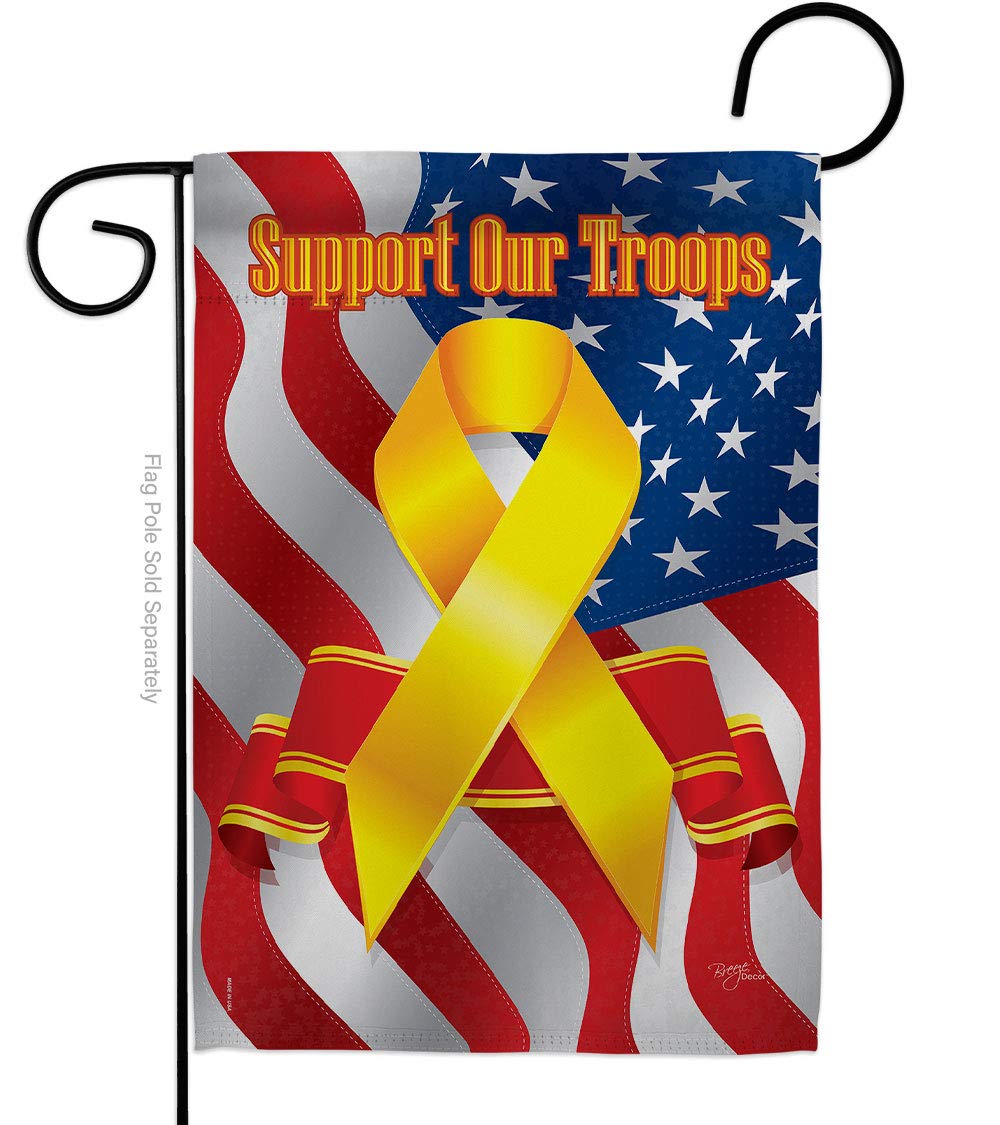 USA Made Ukraine Support Garden Flag - Double-Sided Yard Decor for Patriotic Display