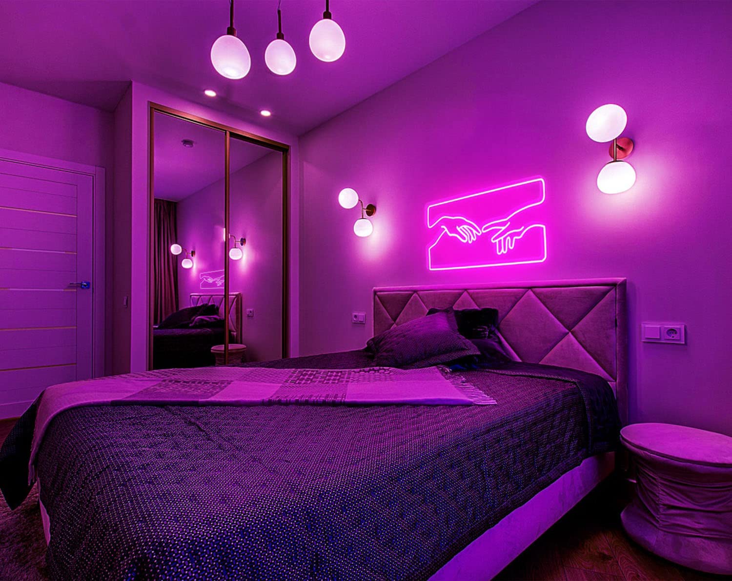 Custom LED Neon Light Signs - Pink Wall Decor for Bedroom, Bar, Office, Wedding & Party | Energy-Efficient & Durable for Home, Cafe, Hotel & Club Decorations