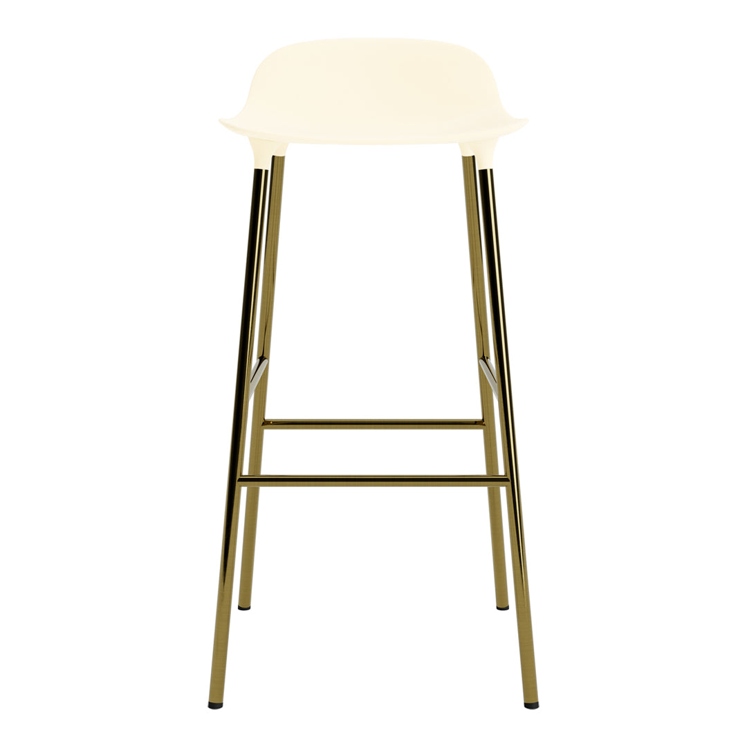 Modern Metal Bar Stools with Form Design - Adjustable Height Counter Stools for Kitchen, Dining & Home Bar - Industrial Style Seating for Restaurants & Cafes