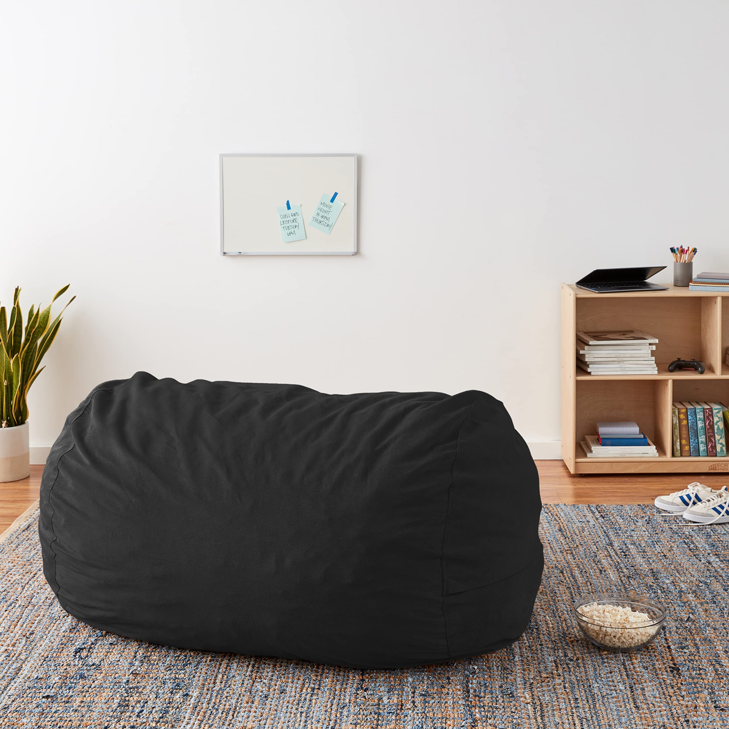 6-Foot Chill Sack Bean Bag Chair Cover in Dark Gray Pebble - Perfect for Living Rooms, Game Rooms & Dorm Lounging
