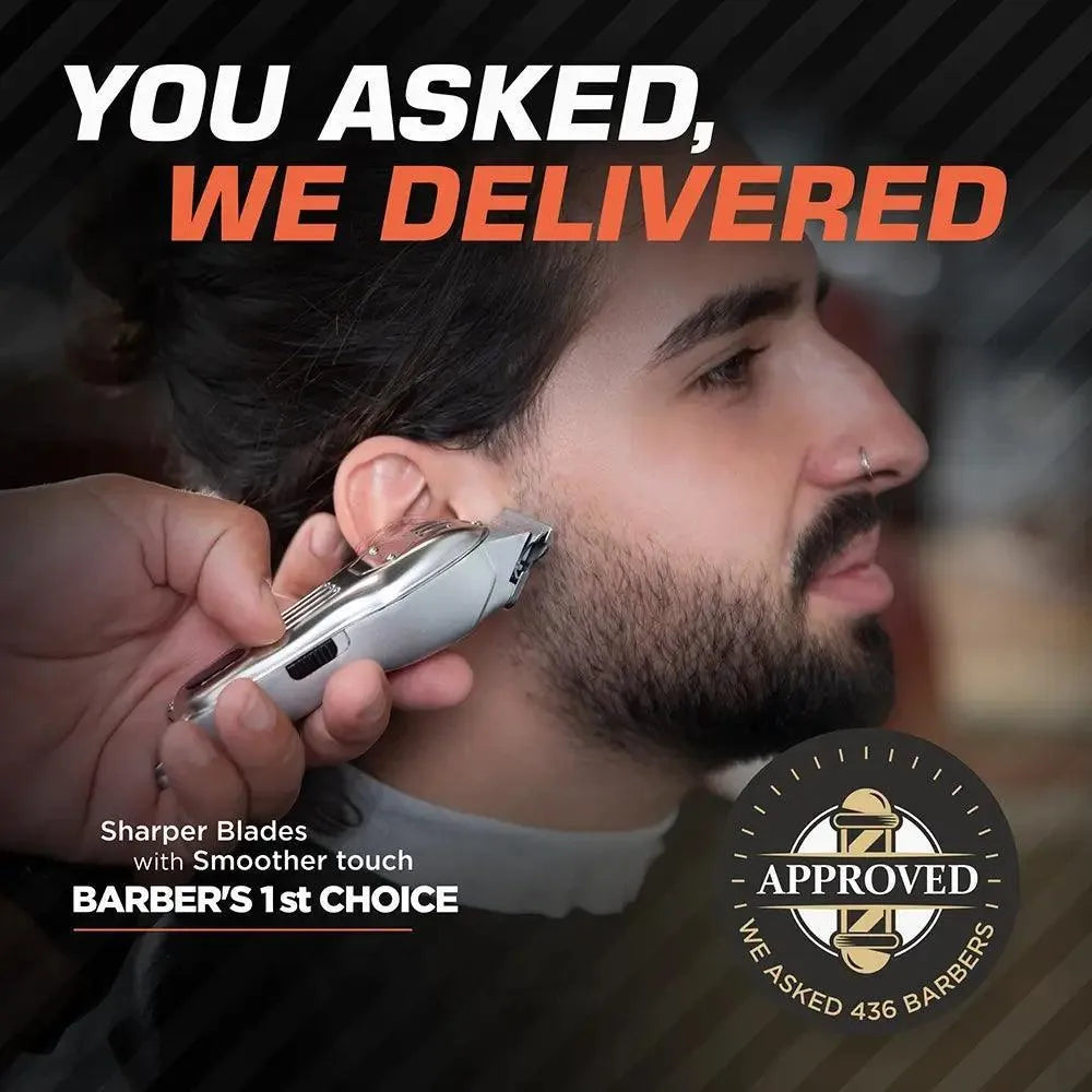 Professional Hair Clipper for Men & Women - Cordless Rechargeable Hair Trimmer with Adjustable Guide Combs - Perfect for Home Haircuts, Beard Trimming & Grooming (Great Gift for Dad, Husband & Barbers)